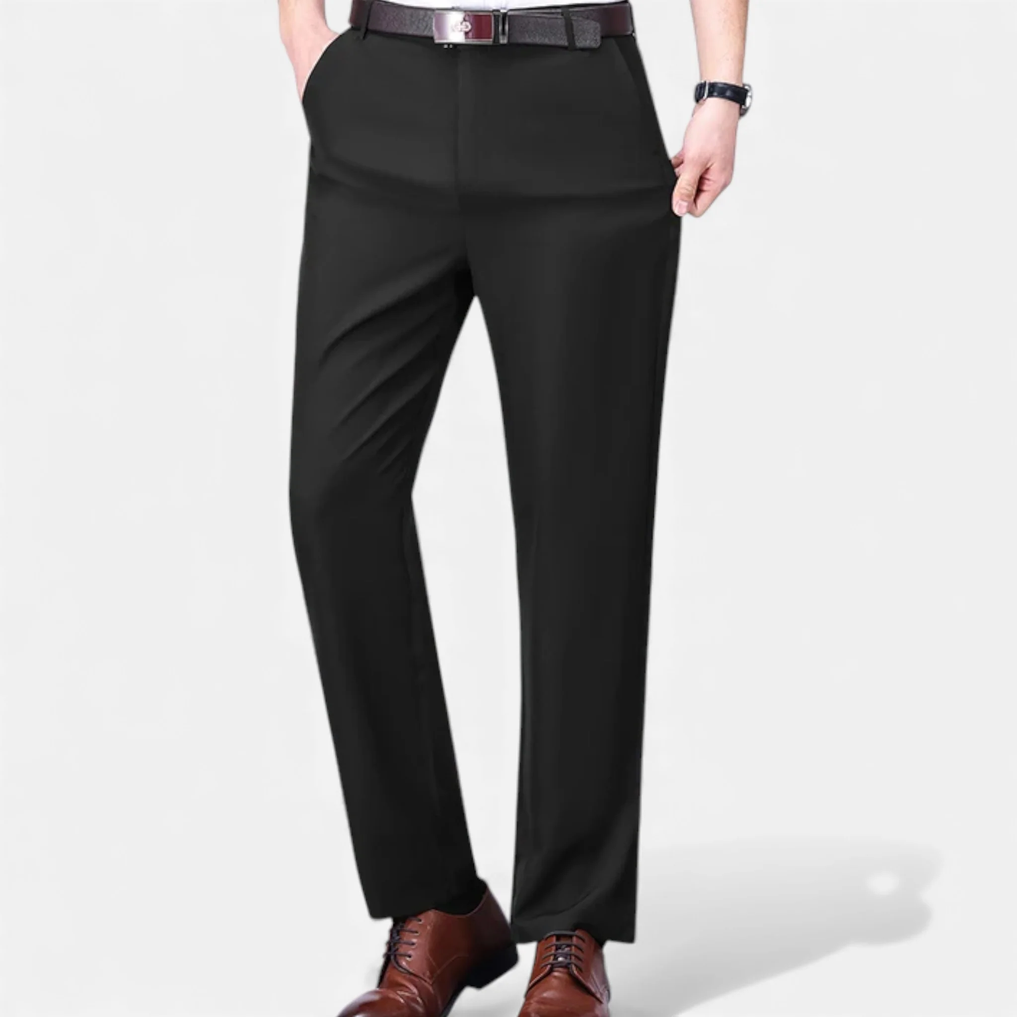 Men’s Black Stretch Pants Smart Casual - Image 4