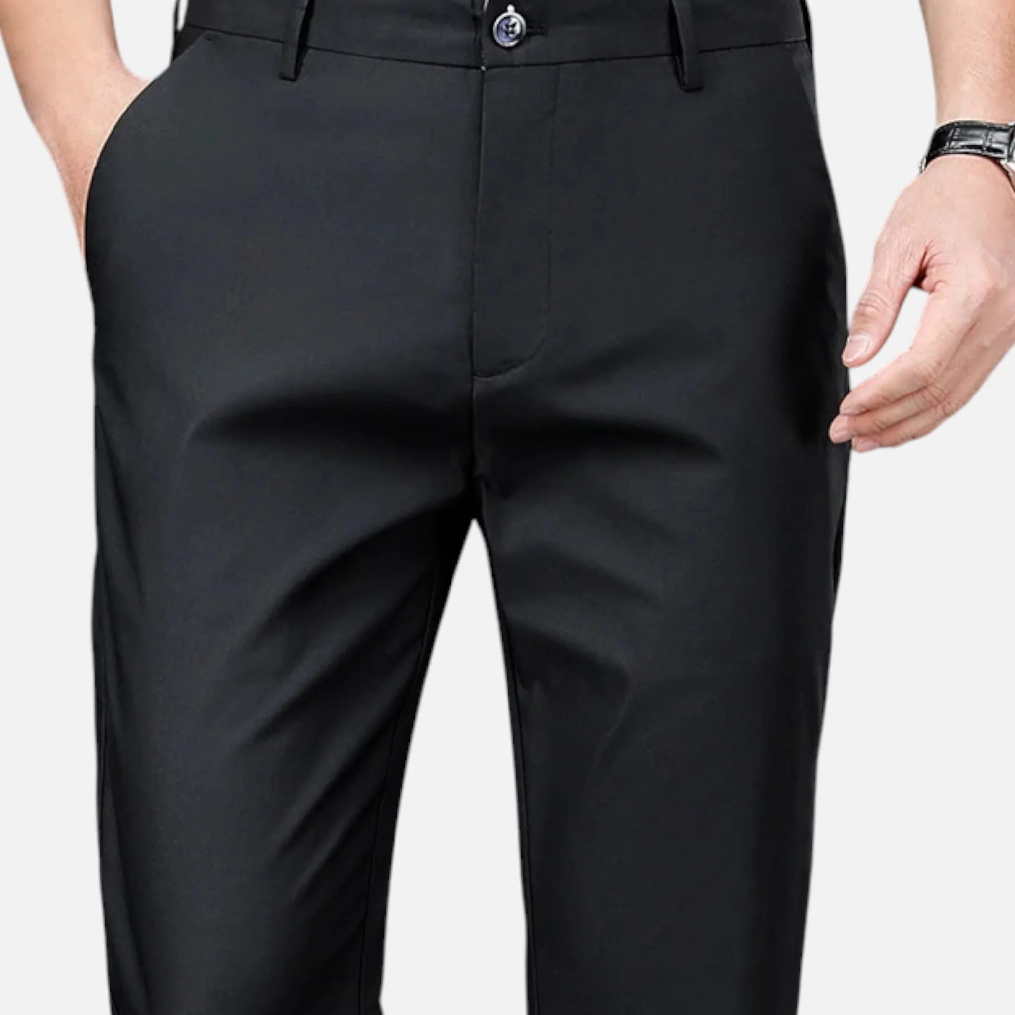 Men’s Black Stretch Pants Smart Casual - Image 5