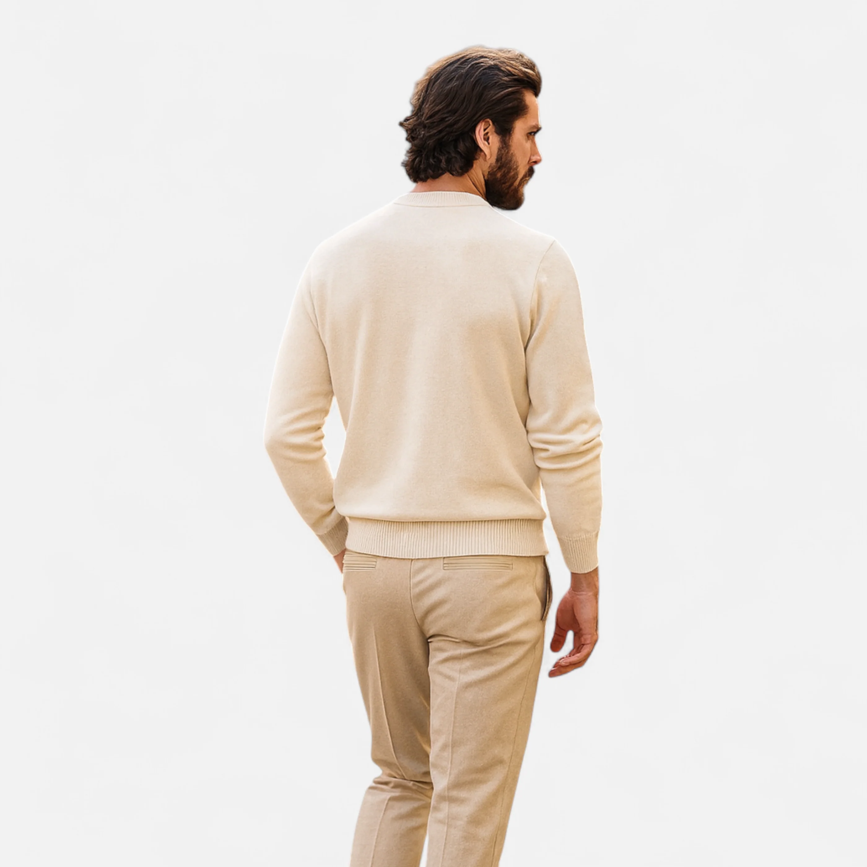 Men’s Cashmere Merino Wool Jumper – Relaxed Fit - Image 3