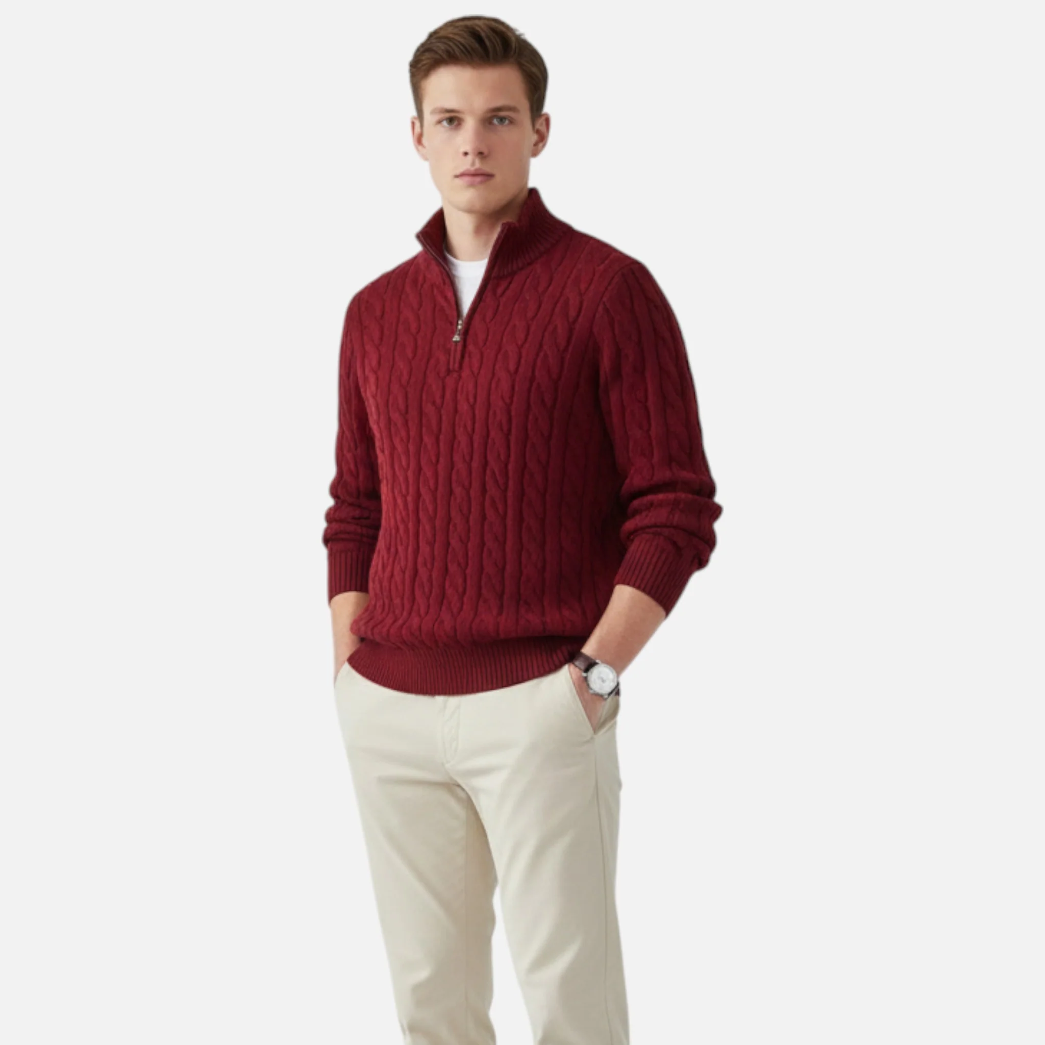 Men’s Half Zip Sweater - Image 8