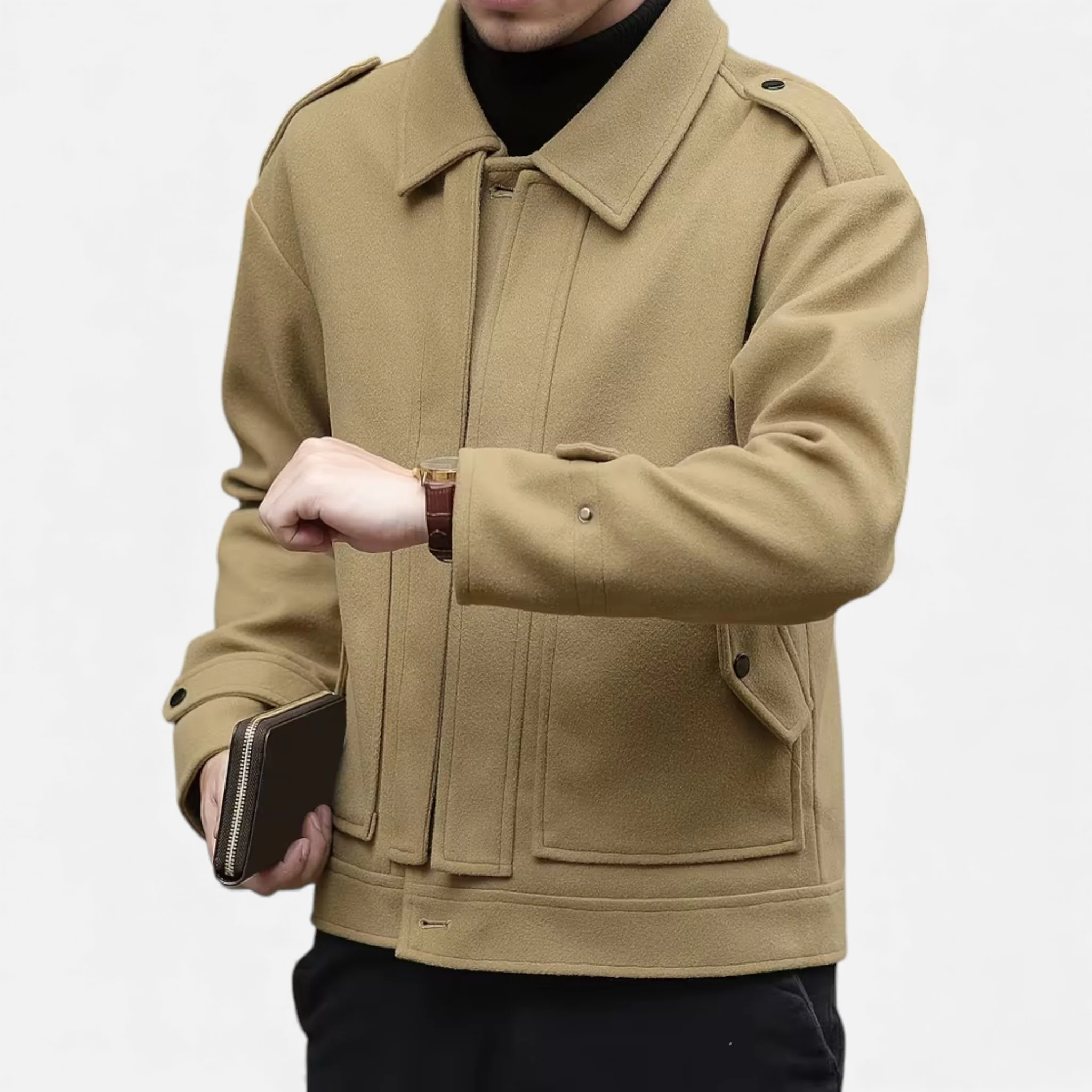 Men’s Jacket with Zipper and Pockets - Image 4