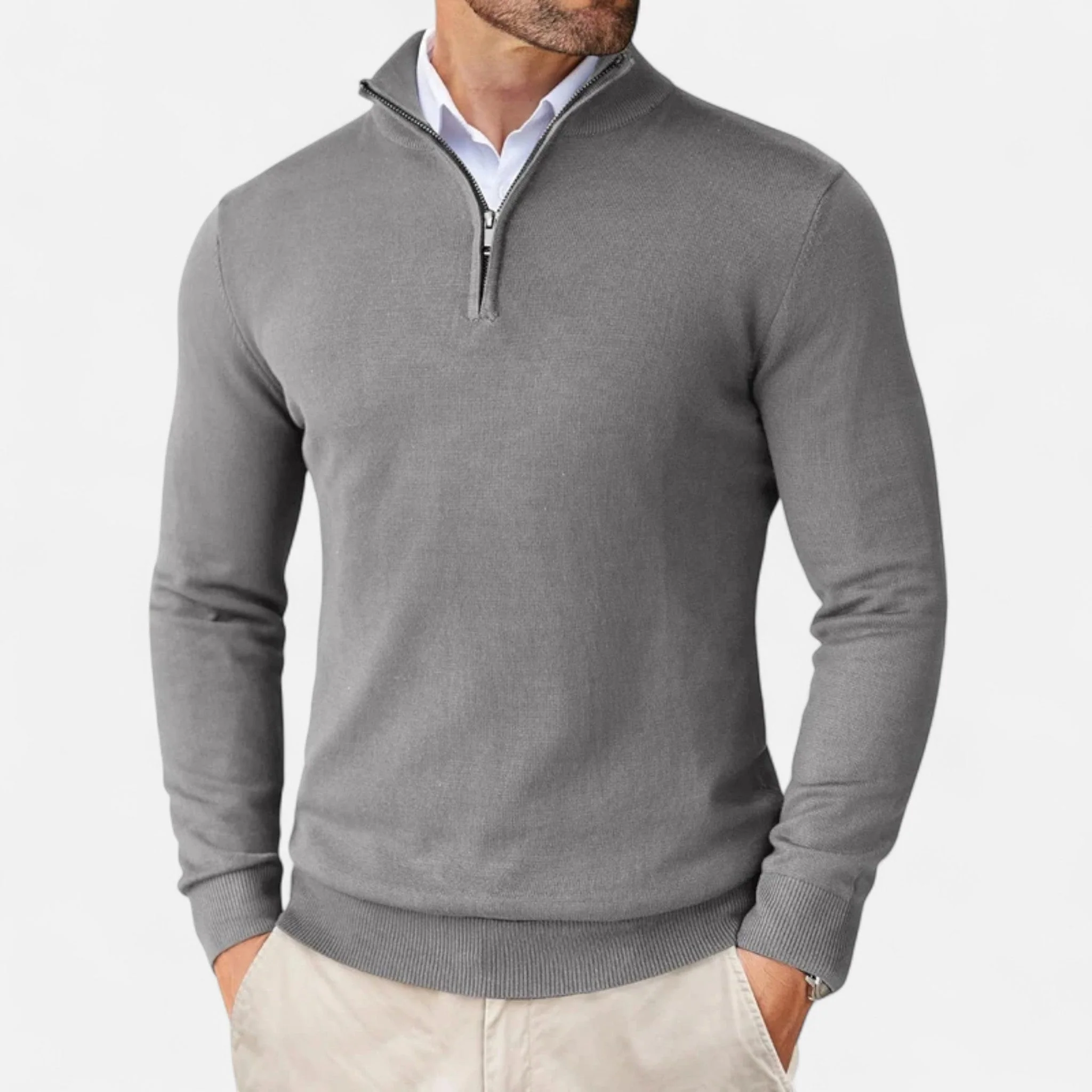 Men’s Lightweight Sweater with Quarter-Zip - Image 5