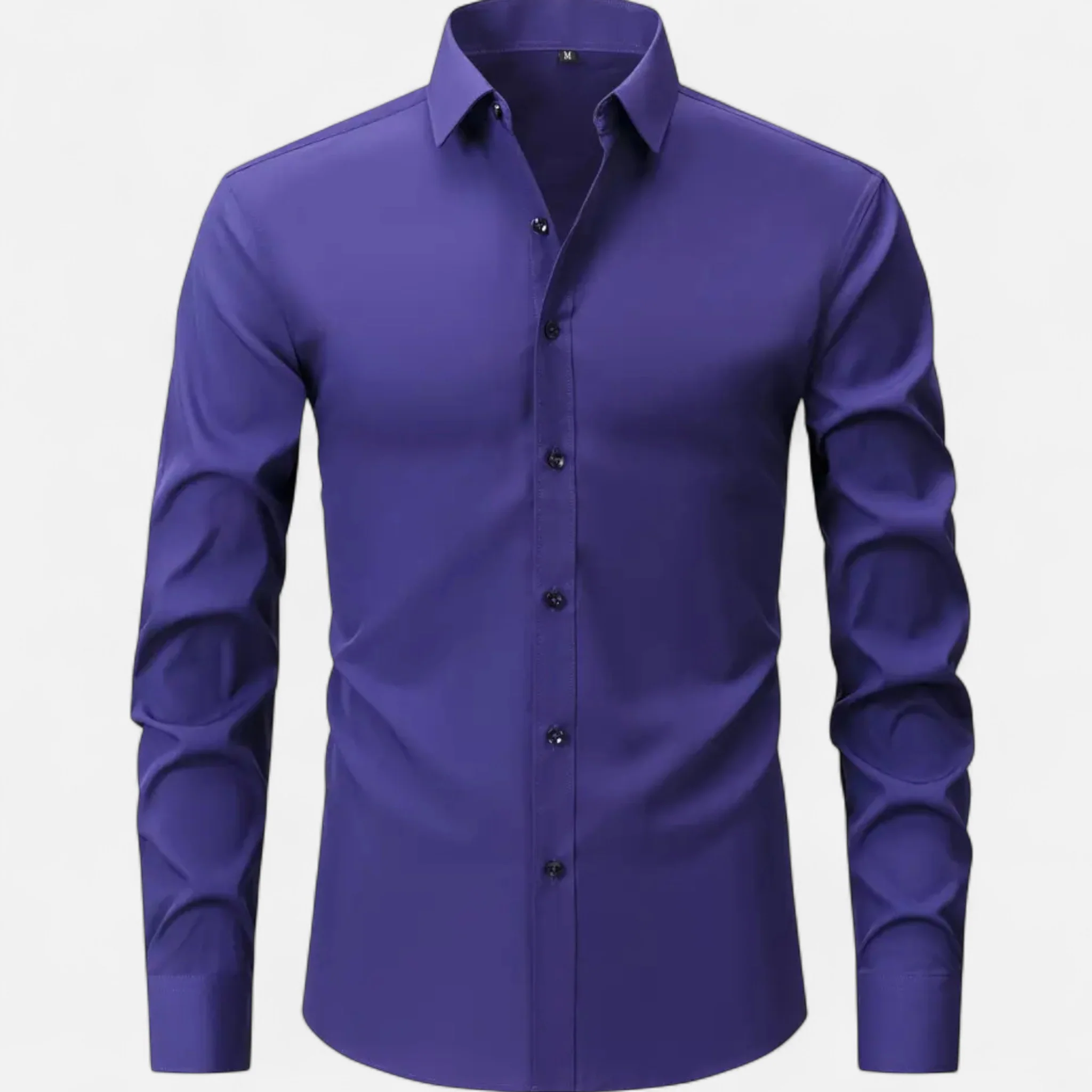 Men’s Slim-Fit Long-Sleeve Shirt with Stretch - Image 11