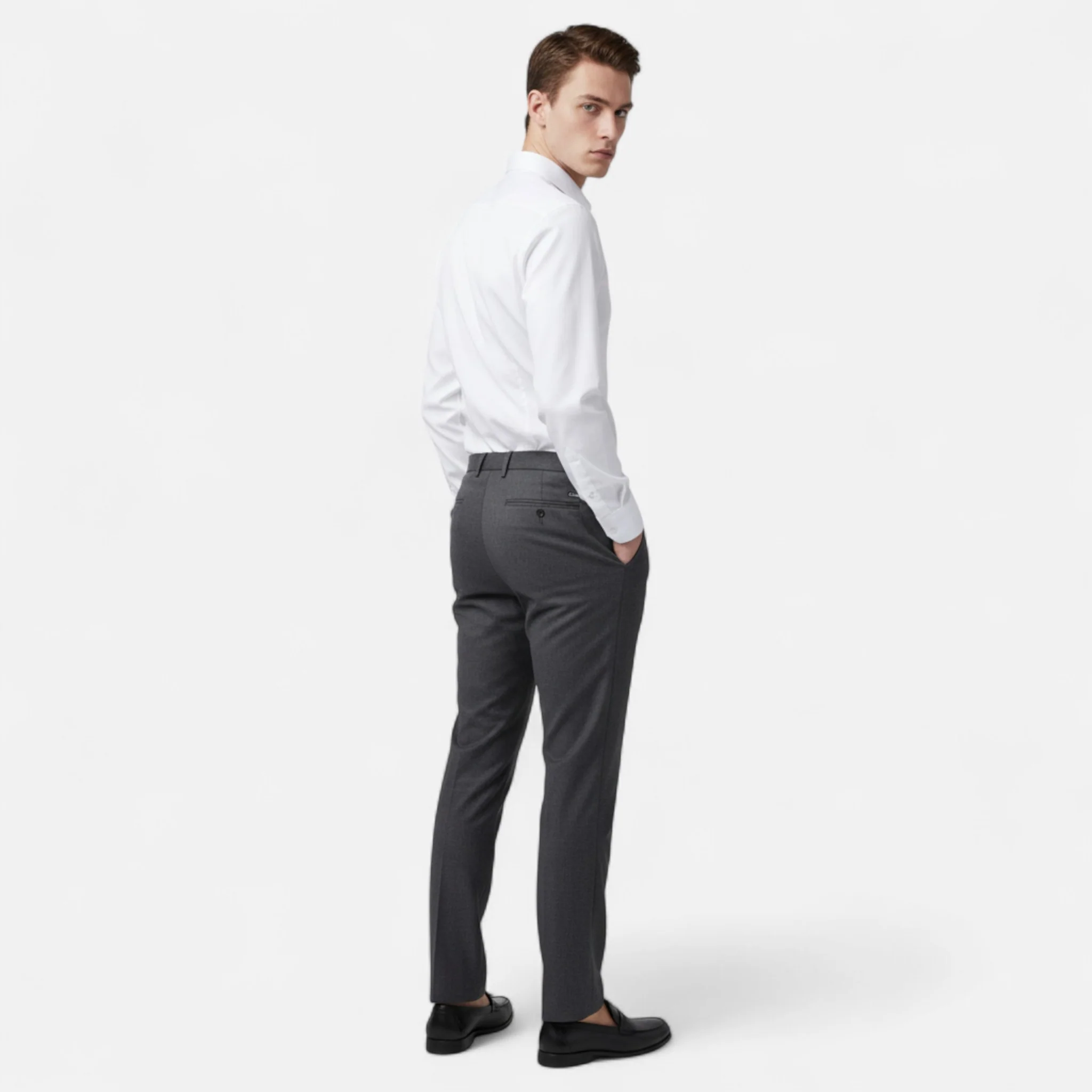 Men’s Slim-Fit Long-Sleeve Shirt with Stretch - Image 13