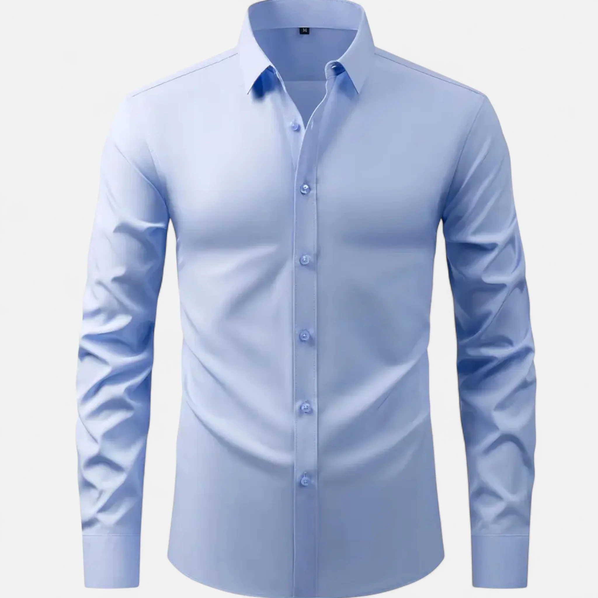 Men’s Slim-Fit Long-Sleeve Shirt with Stretch - Image 3