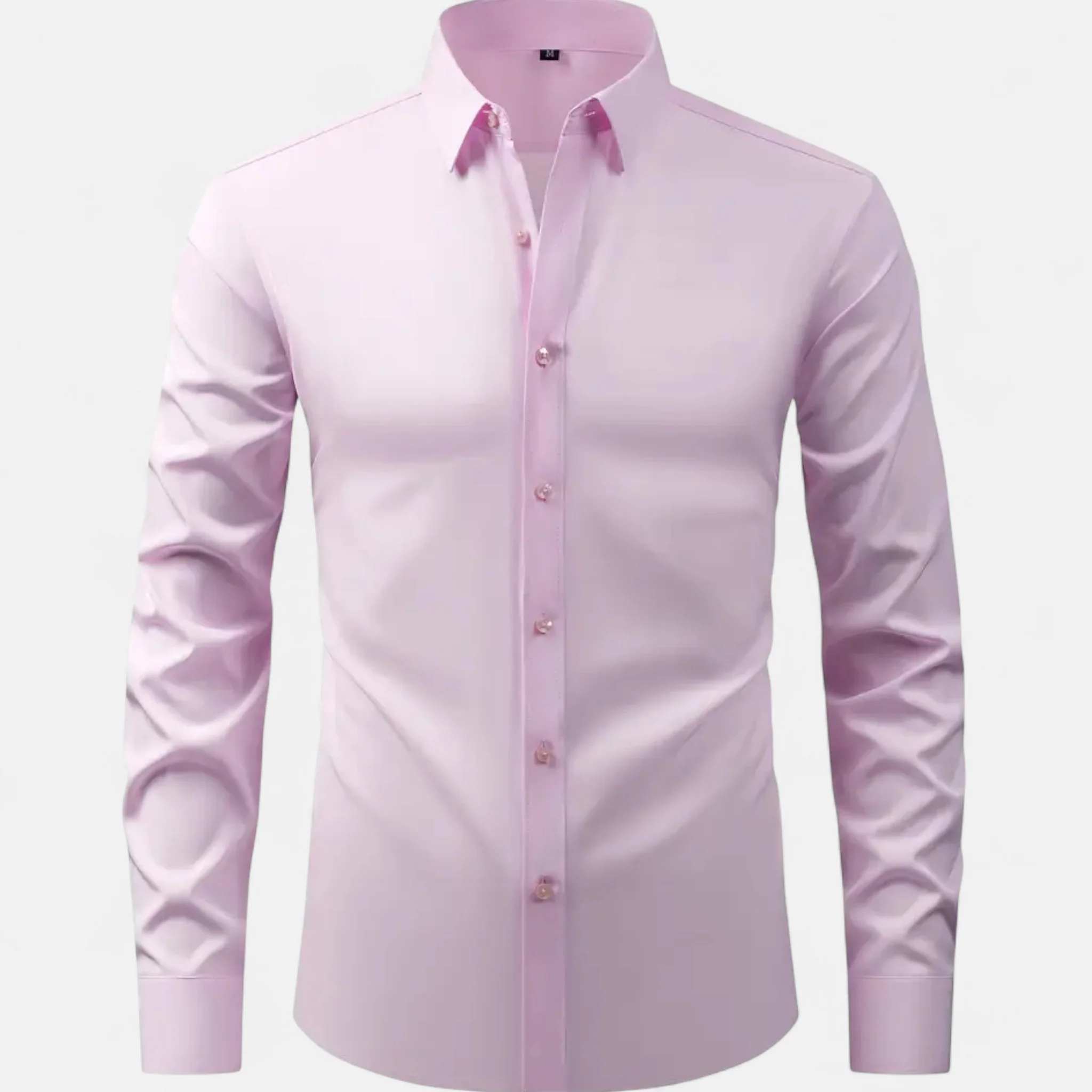 Men’s Slim-Fit Long-Sleeve Shirt with Stretch - Image 5