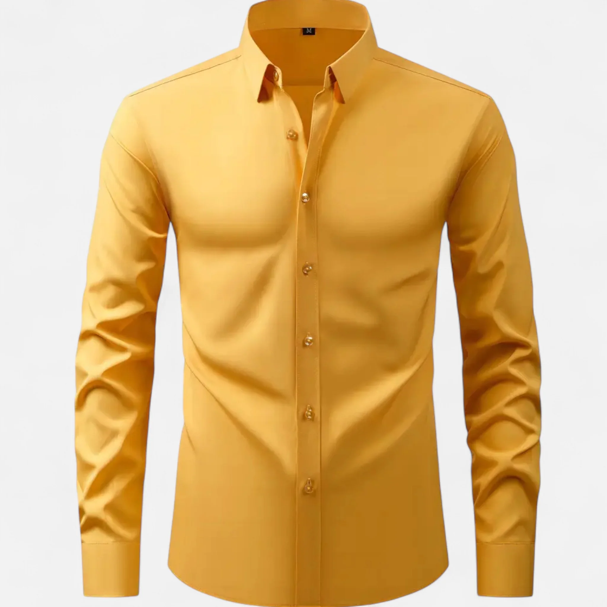 Men’s Slim-Fit Long-Sleeve Shirt with Stretch - Image 7