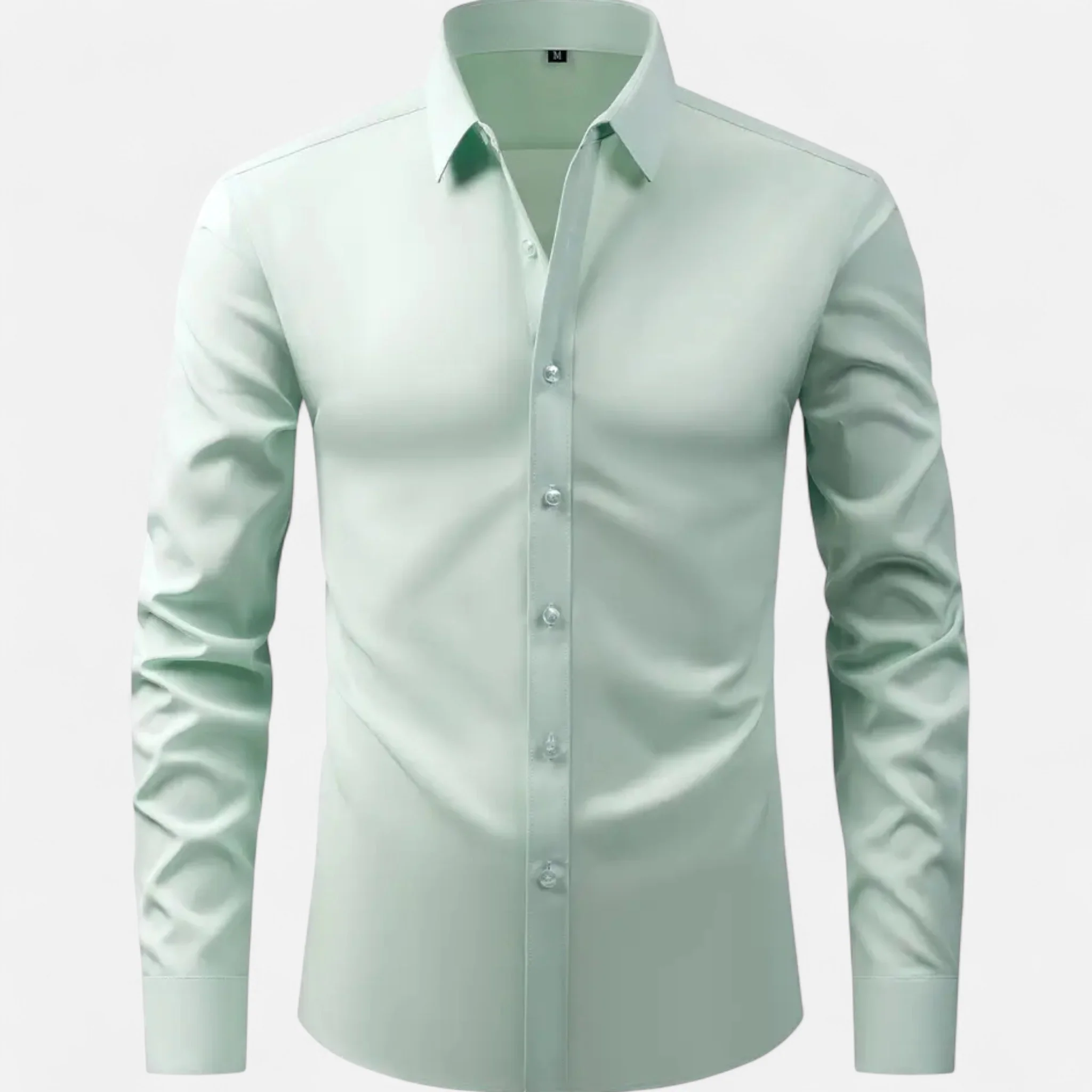 Men’s Slim-Fit Long-Sleeve Shirt with Stretch - Image 8