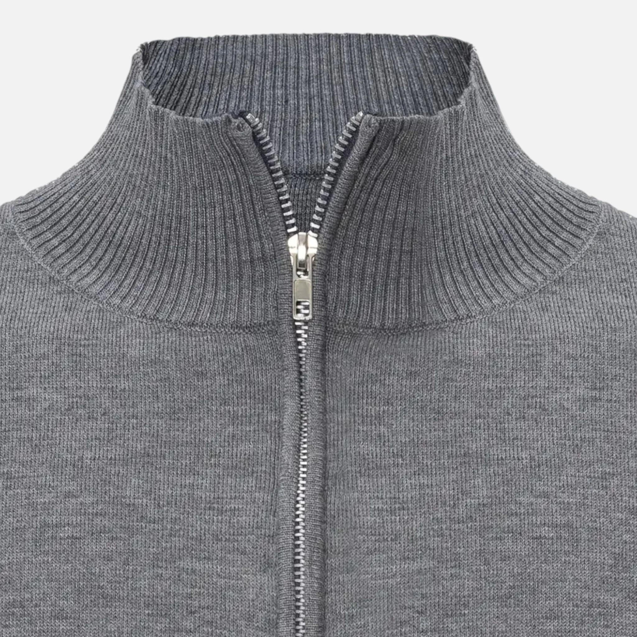 Men’s Stand Collar Pullover – Casual Knit Sweater with Stretch - Image 3