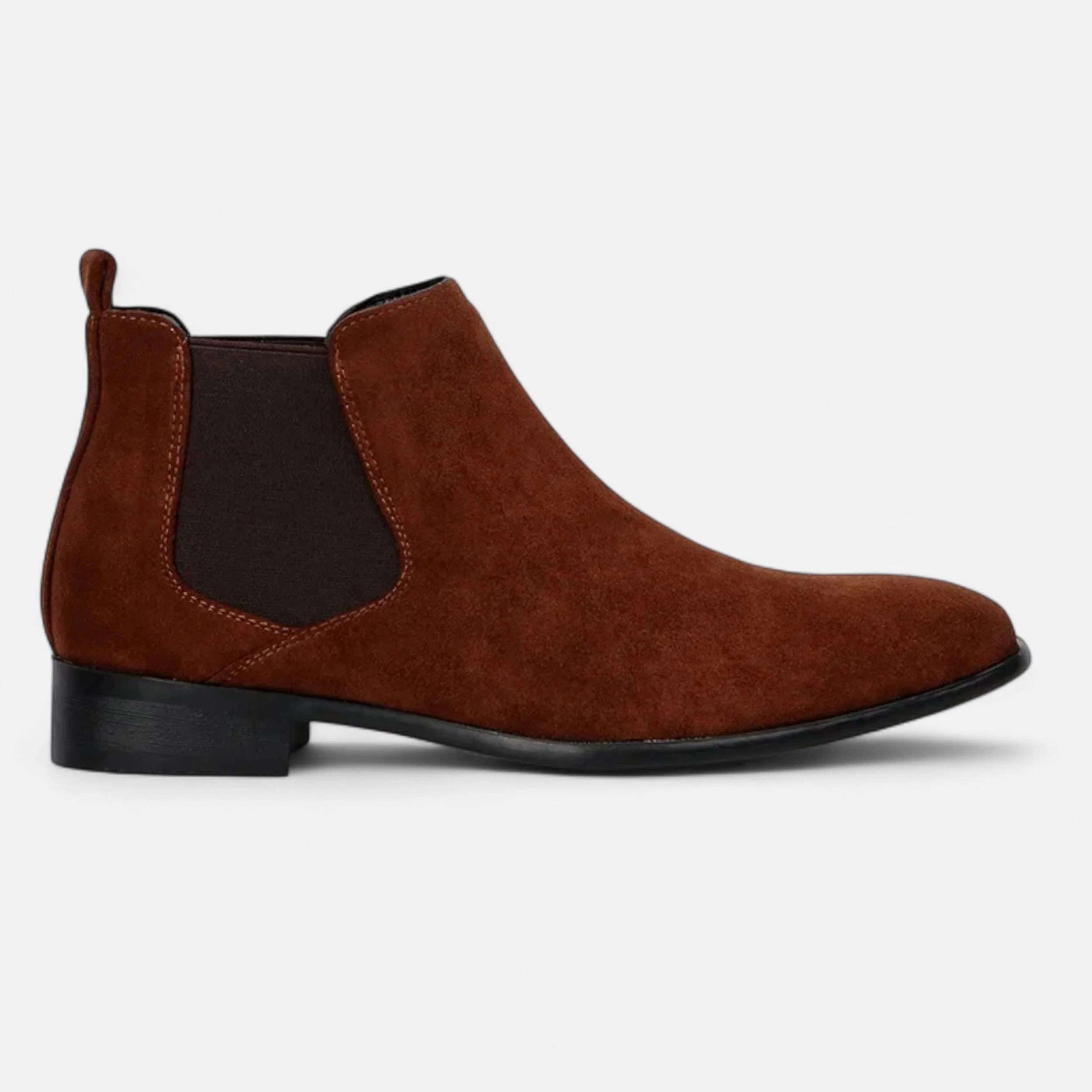 Men’s Suede Square-Toe Chelsea Boots - Image 8