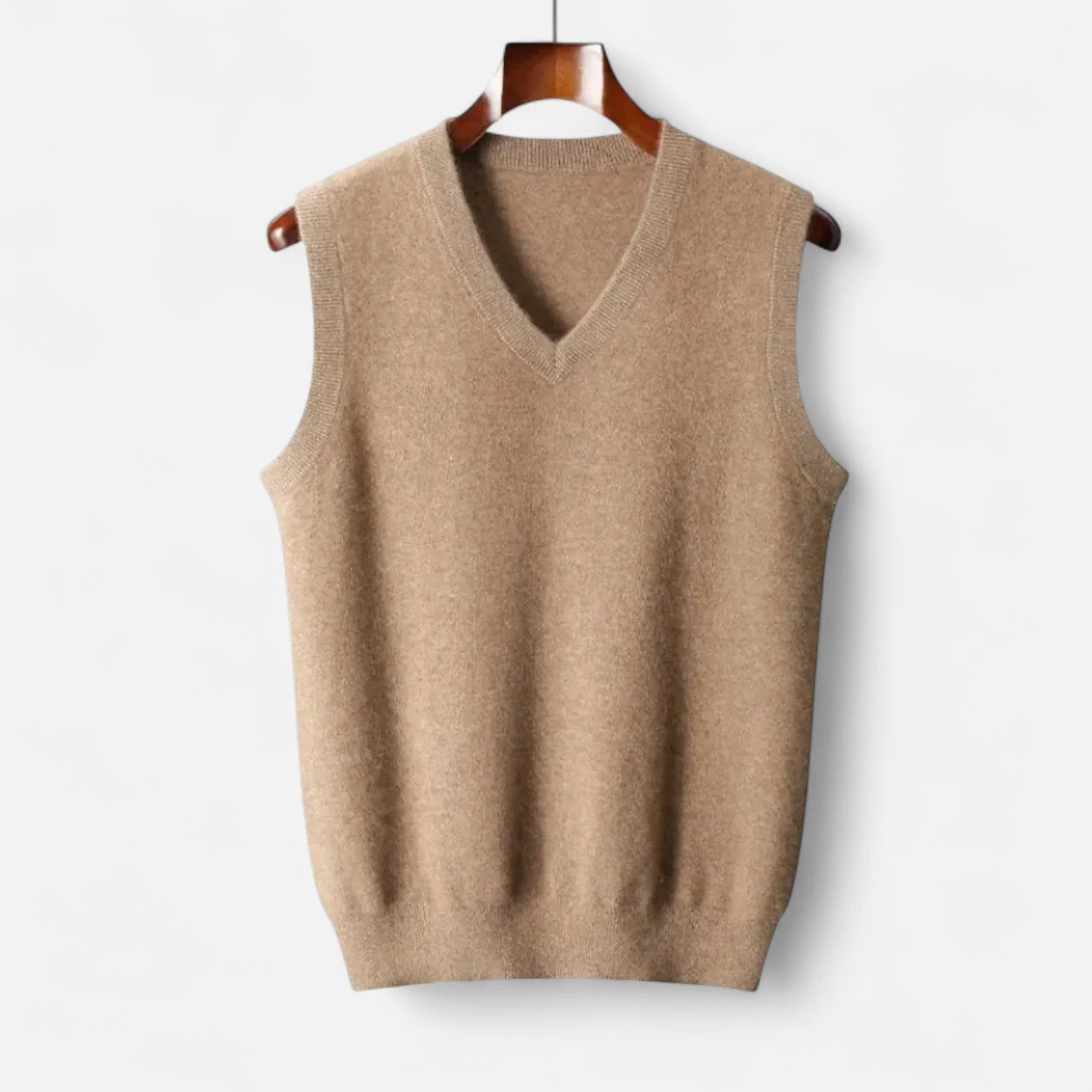 Men's Merino Wool V-Neck Gilet - Image 4