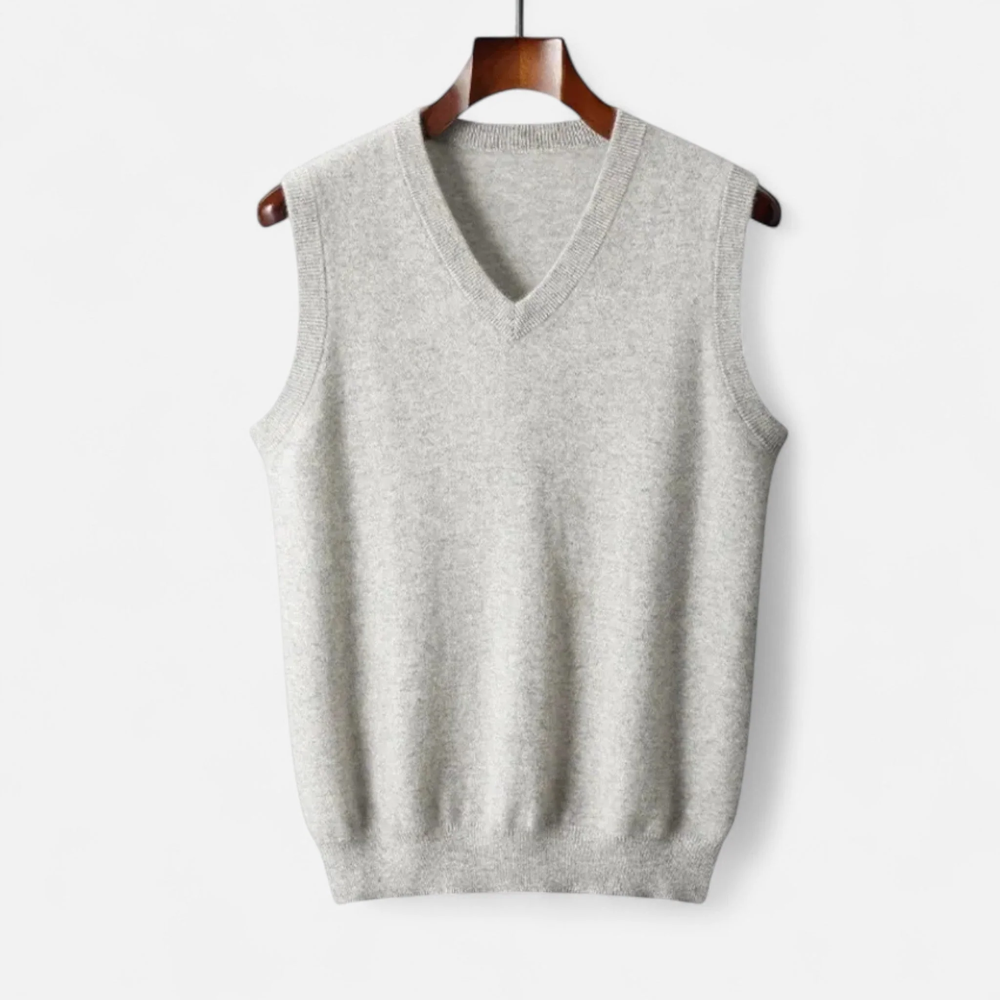Men's Merino Wool V-Neck Gilet - Image 5