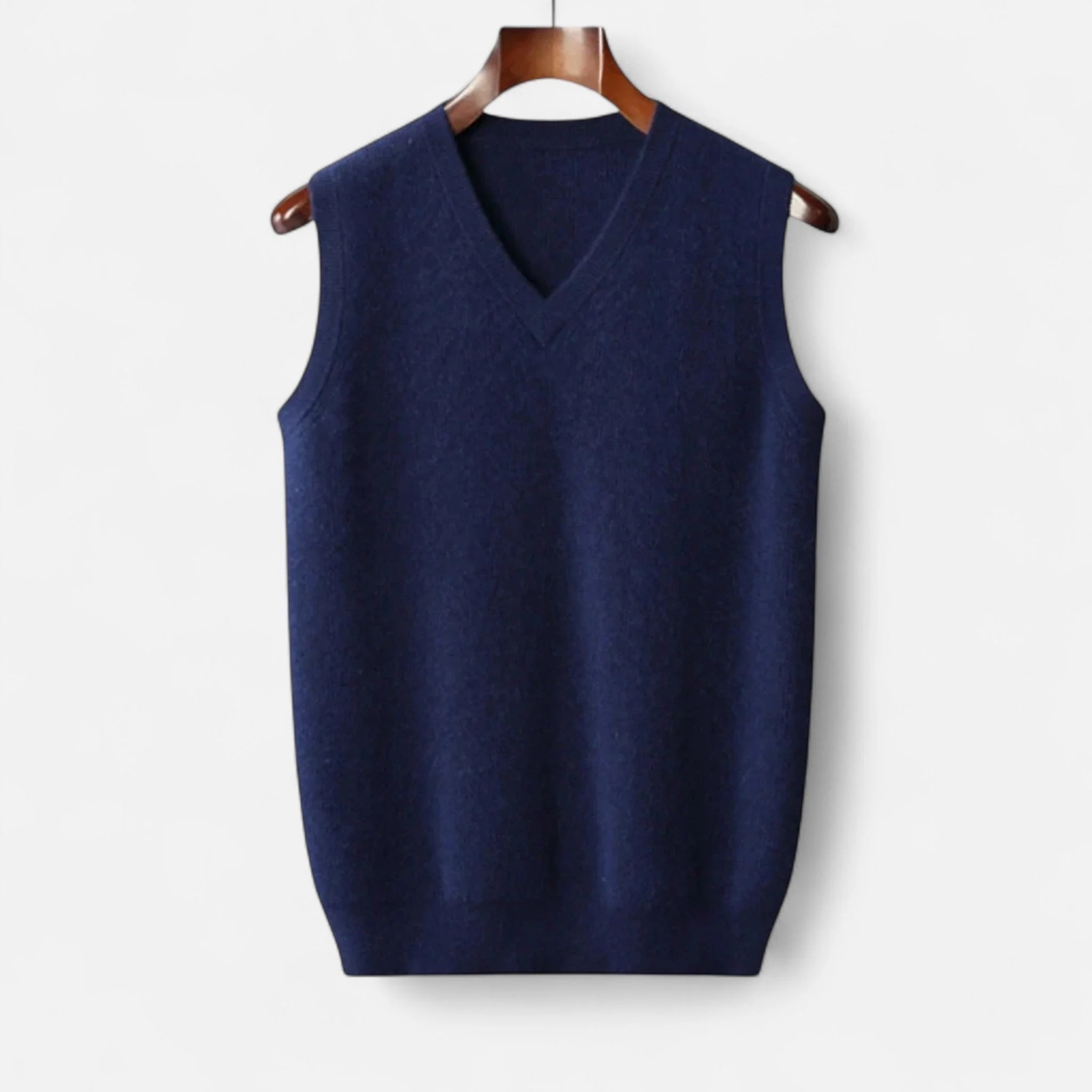 Men's Merino Wool V-Neck Gilet - Image 6
