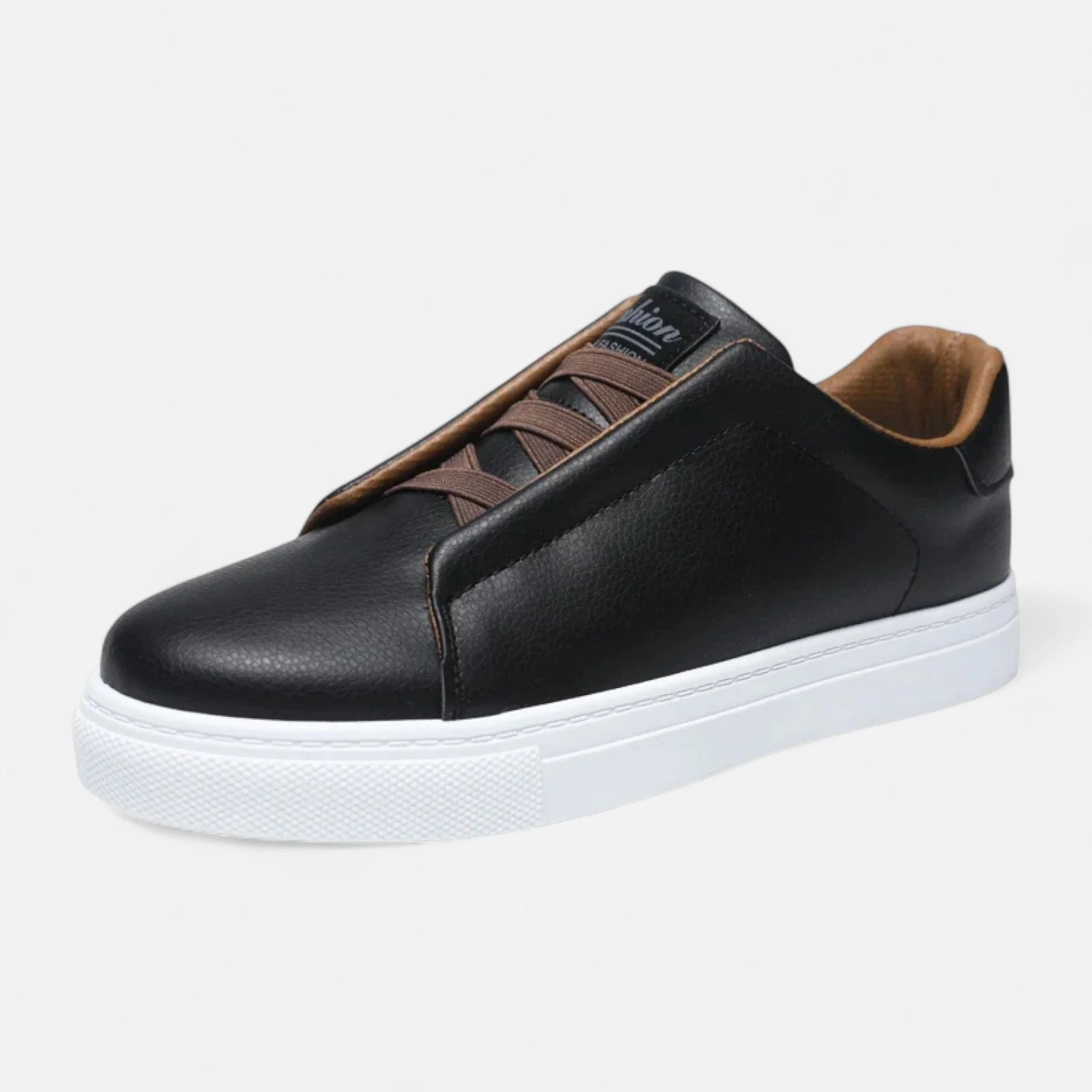 Men's Premium Leather Look Slip-On Sneakers - Image 15