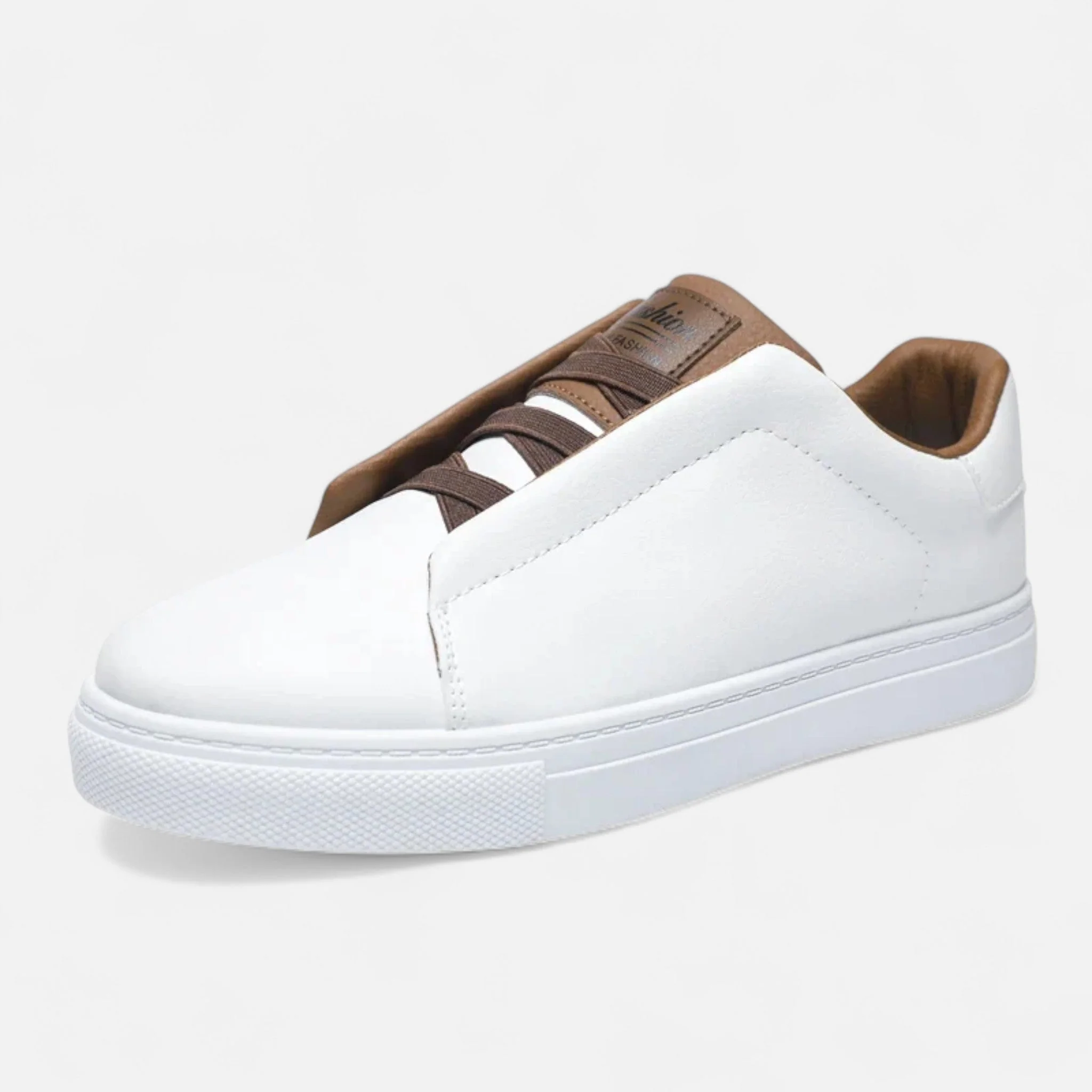 Men's Premium Leather Look Slip-On Sneakers - Image 16