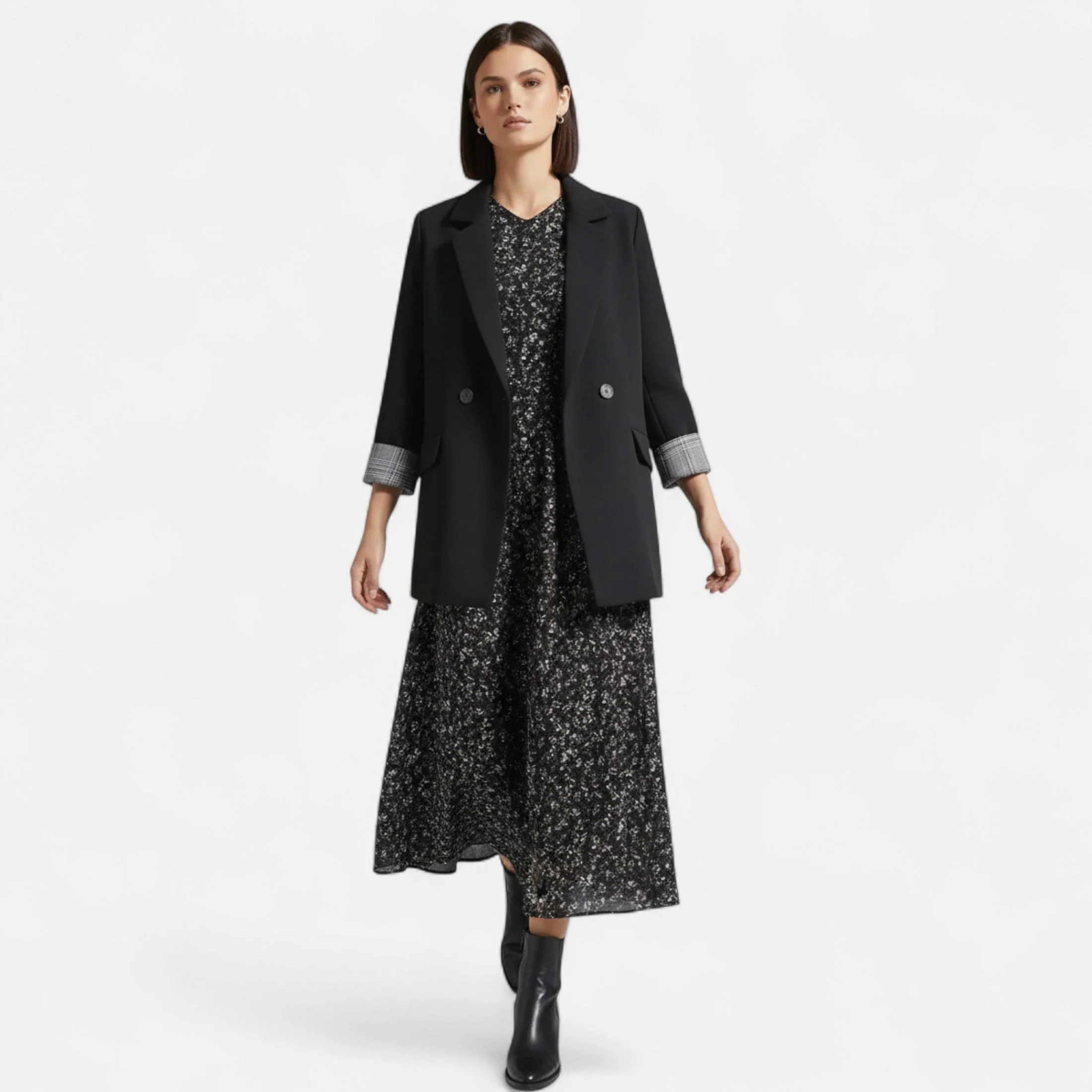 Women’s Autumn Chiffon Elegance Dress - Image 4