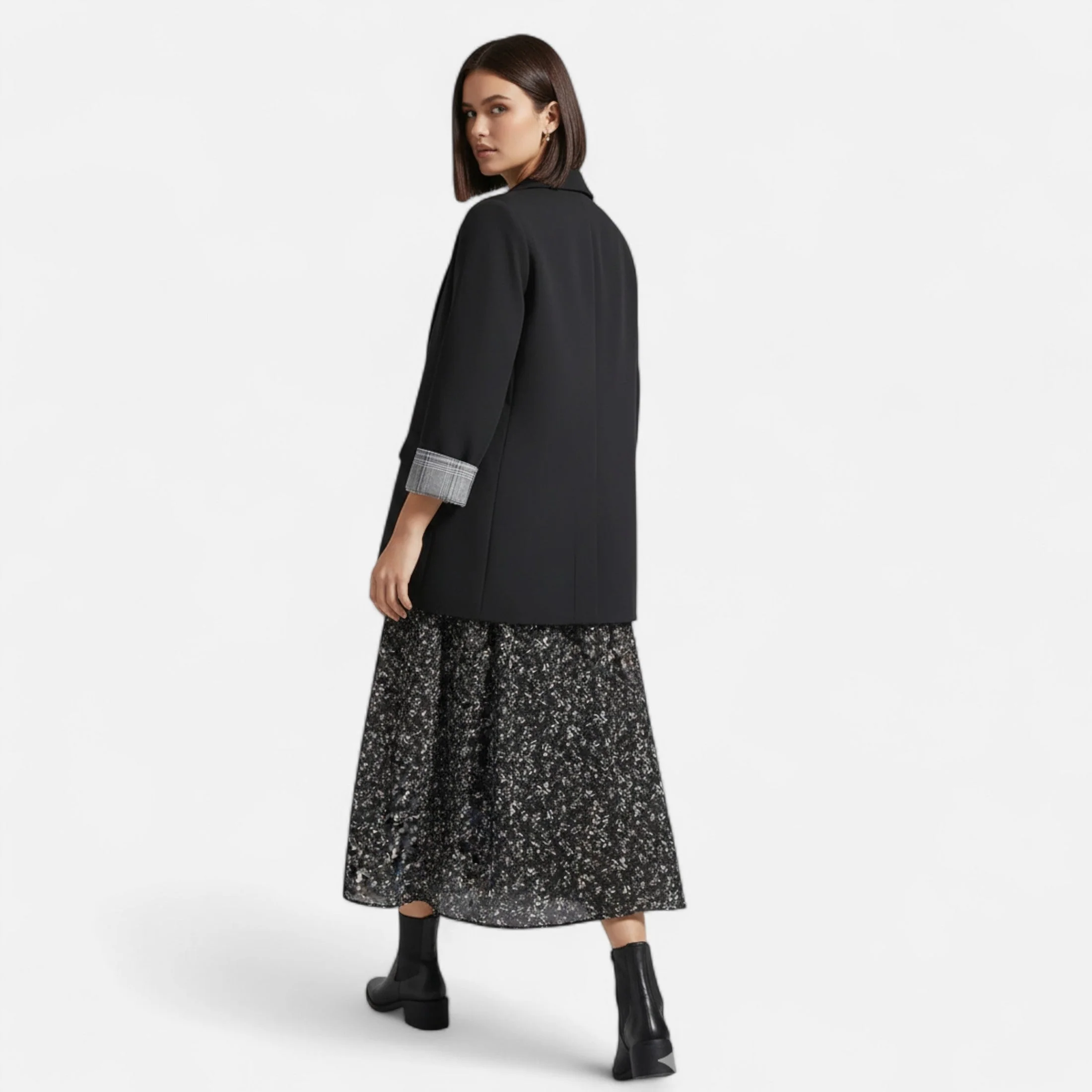 Women’s Autumn Chiffon Elegance Dress - Image 5
