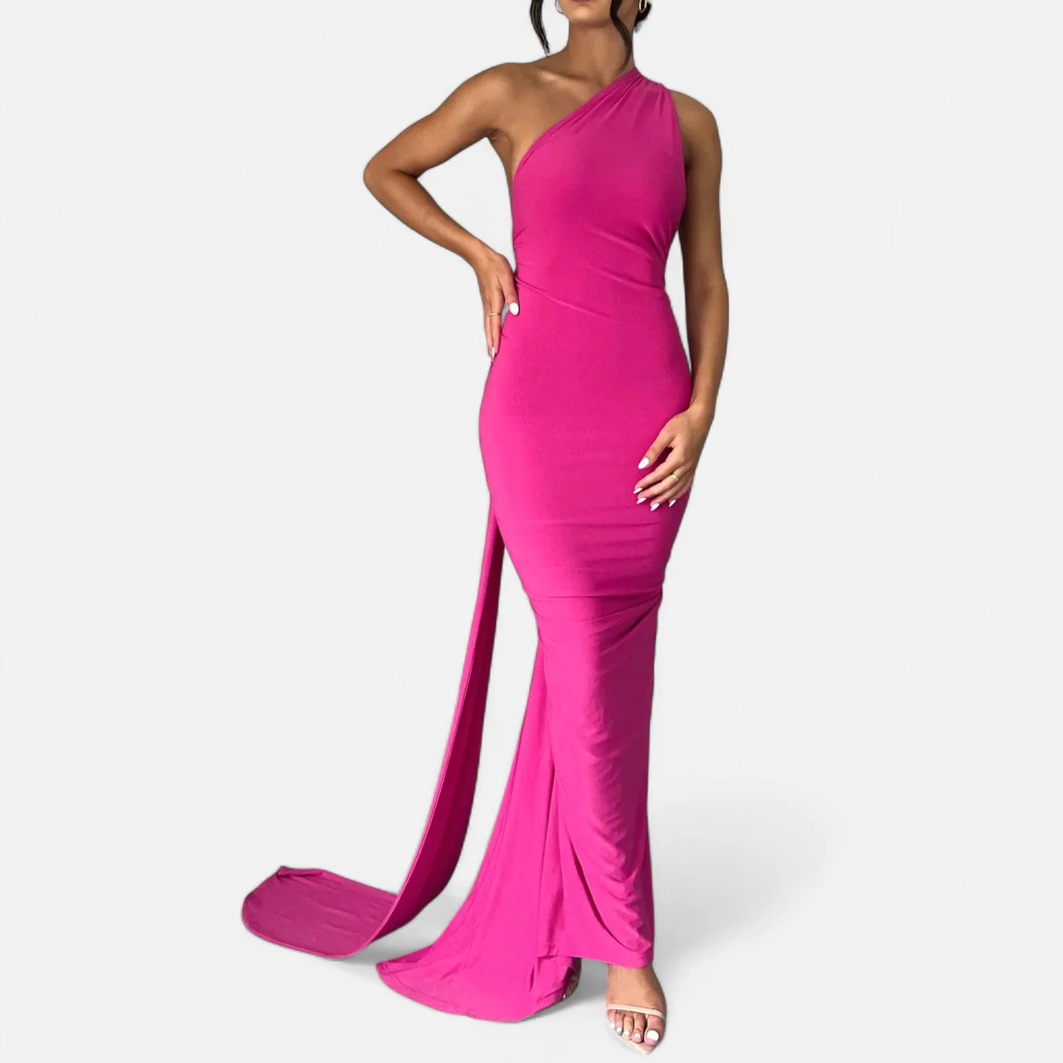 Women’s Backless Scarf-Tie Evening Dress - Image 11