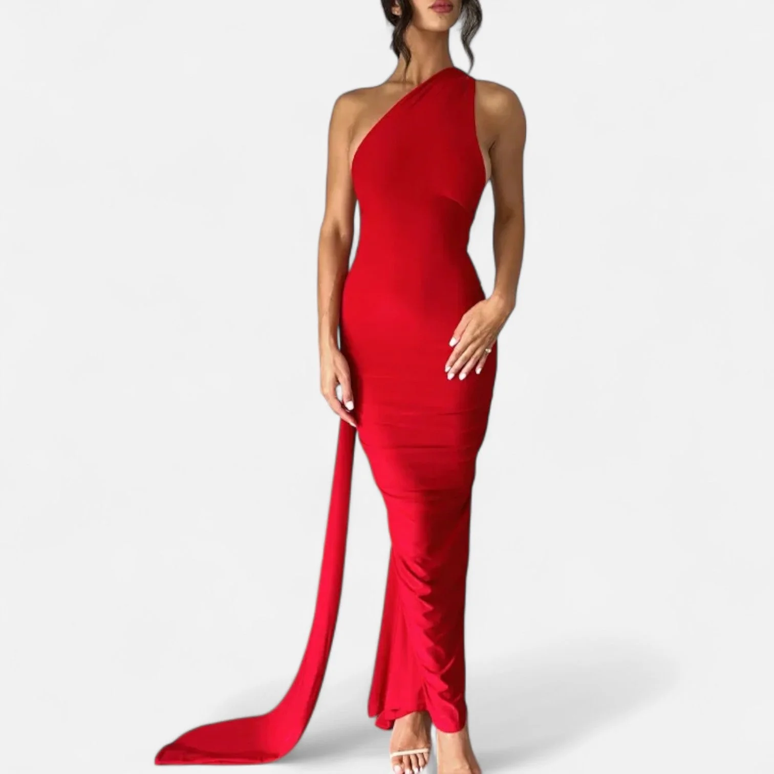 Women’s Backless Scarf-Tie Evening Dress - Image 13