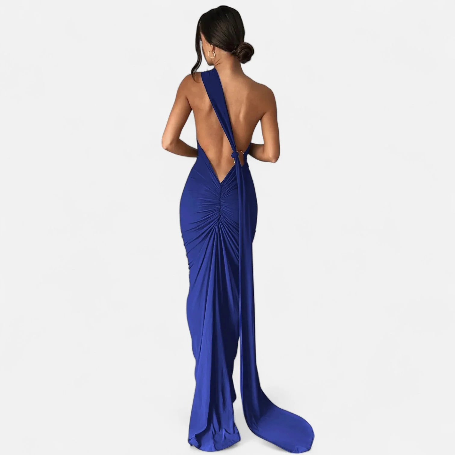 Women’s Backless Scarf-Tie Evening Dress - Image 20