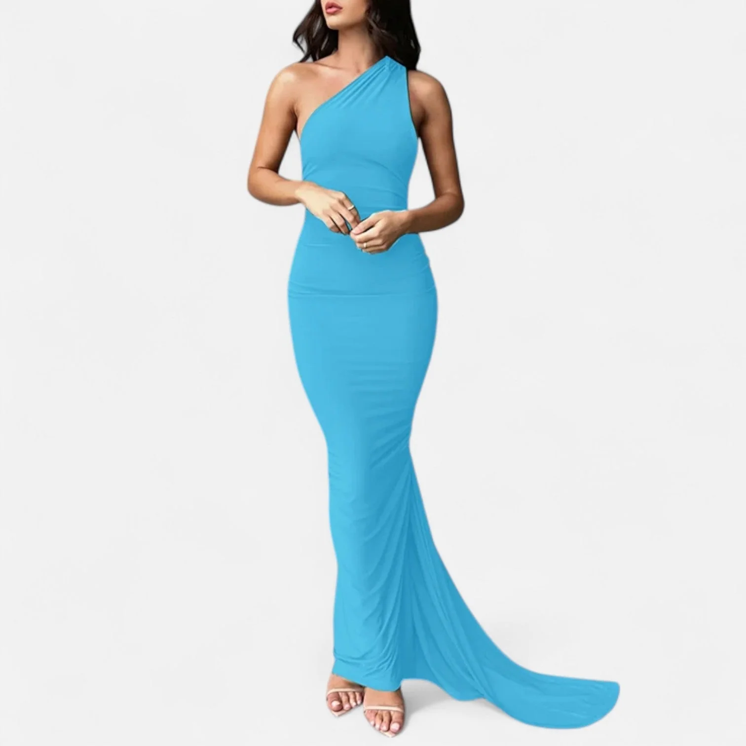Women’s Backless Scarf-Tie Evening Dress - Image 23