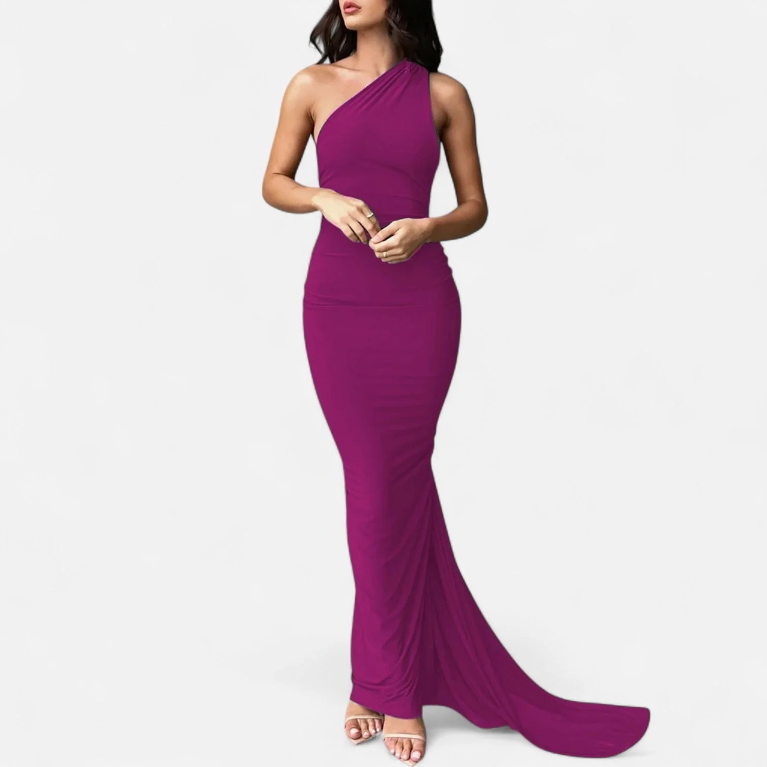 Women’s Backless Scarf-Tie Evening Dress - Image 9