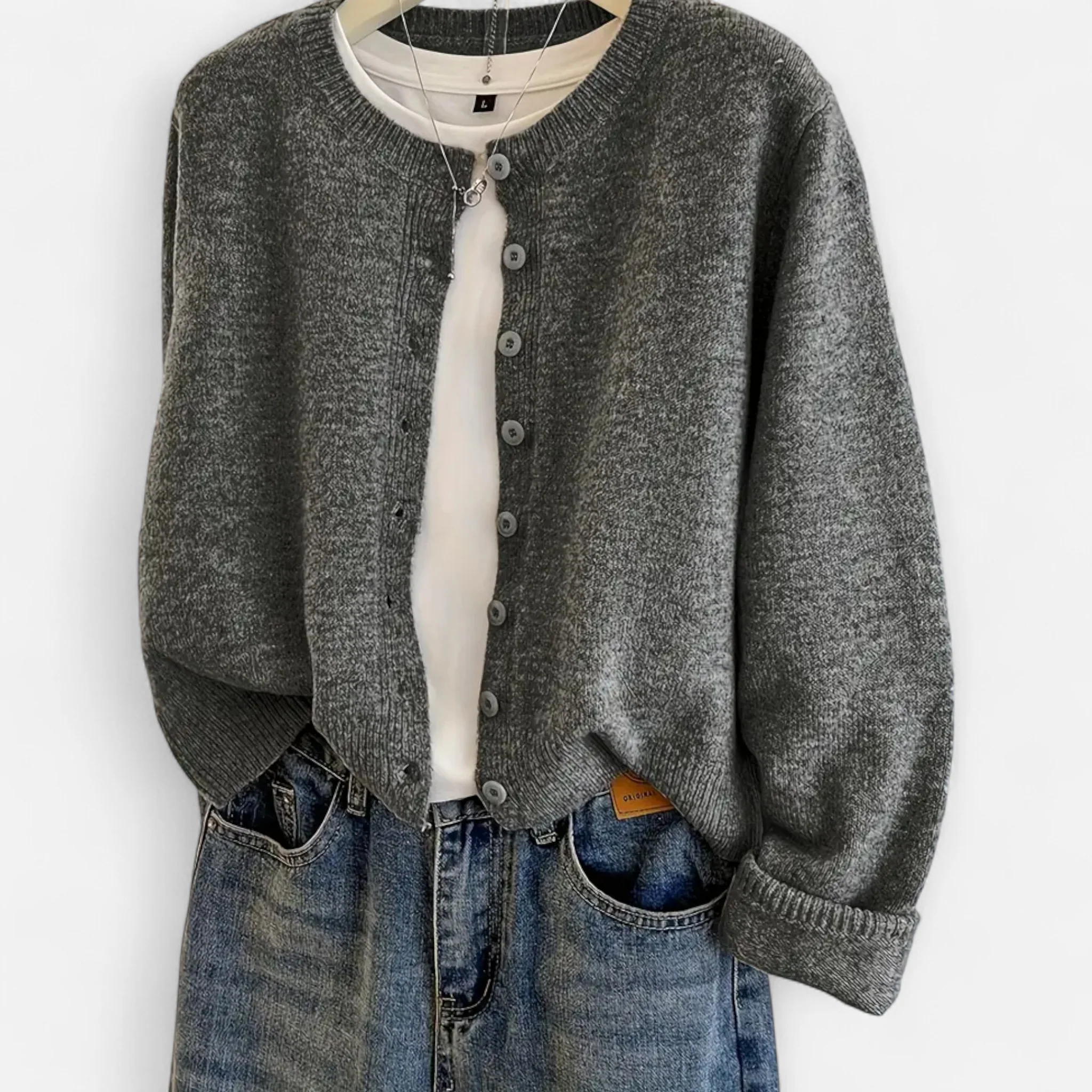 Women’s Button-Front Long Sleeve Cardigan - Image 3