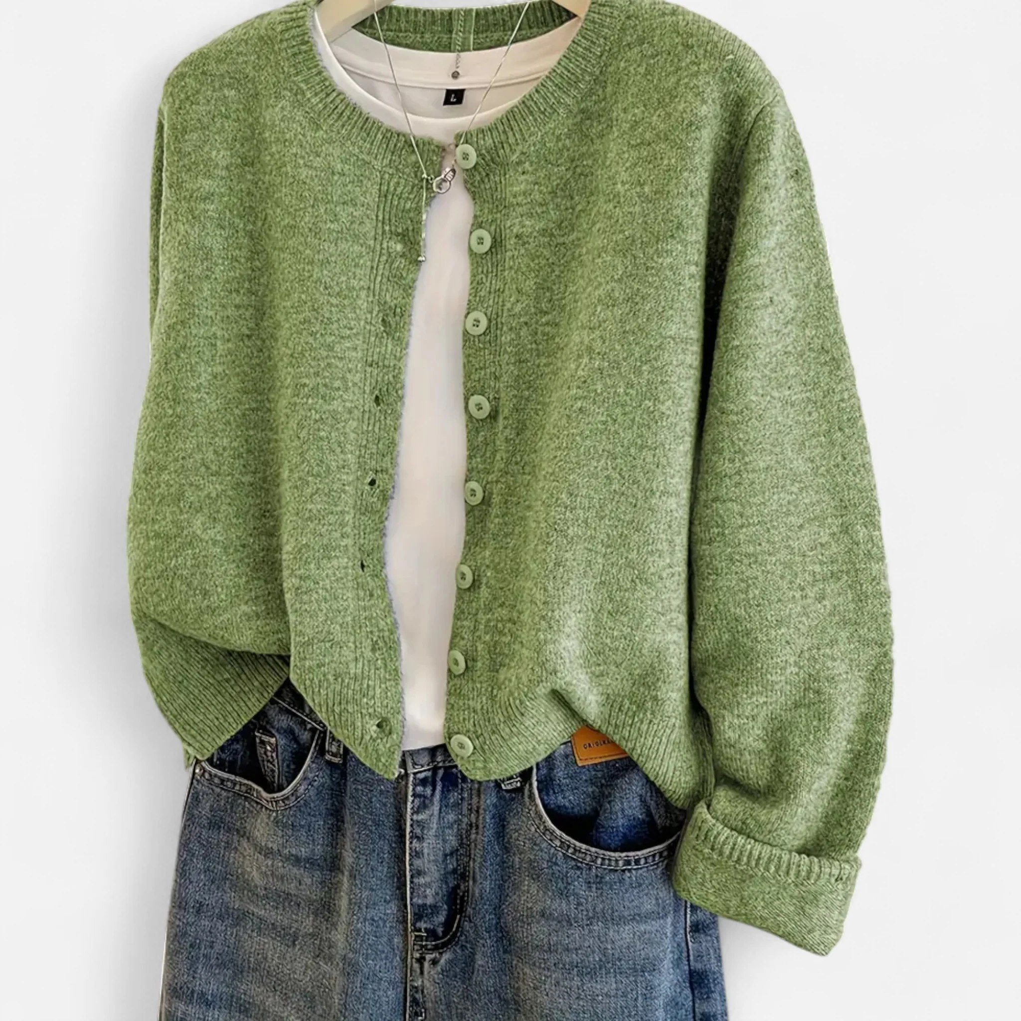 Women’s Button-Front Long Sleeve Cardigan - Image 4