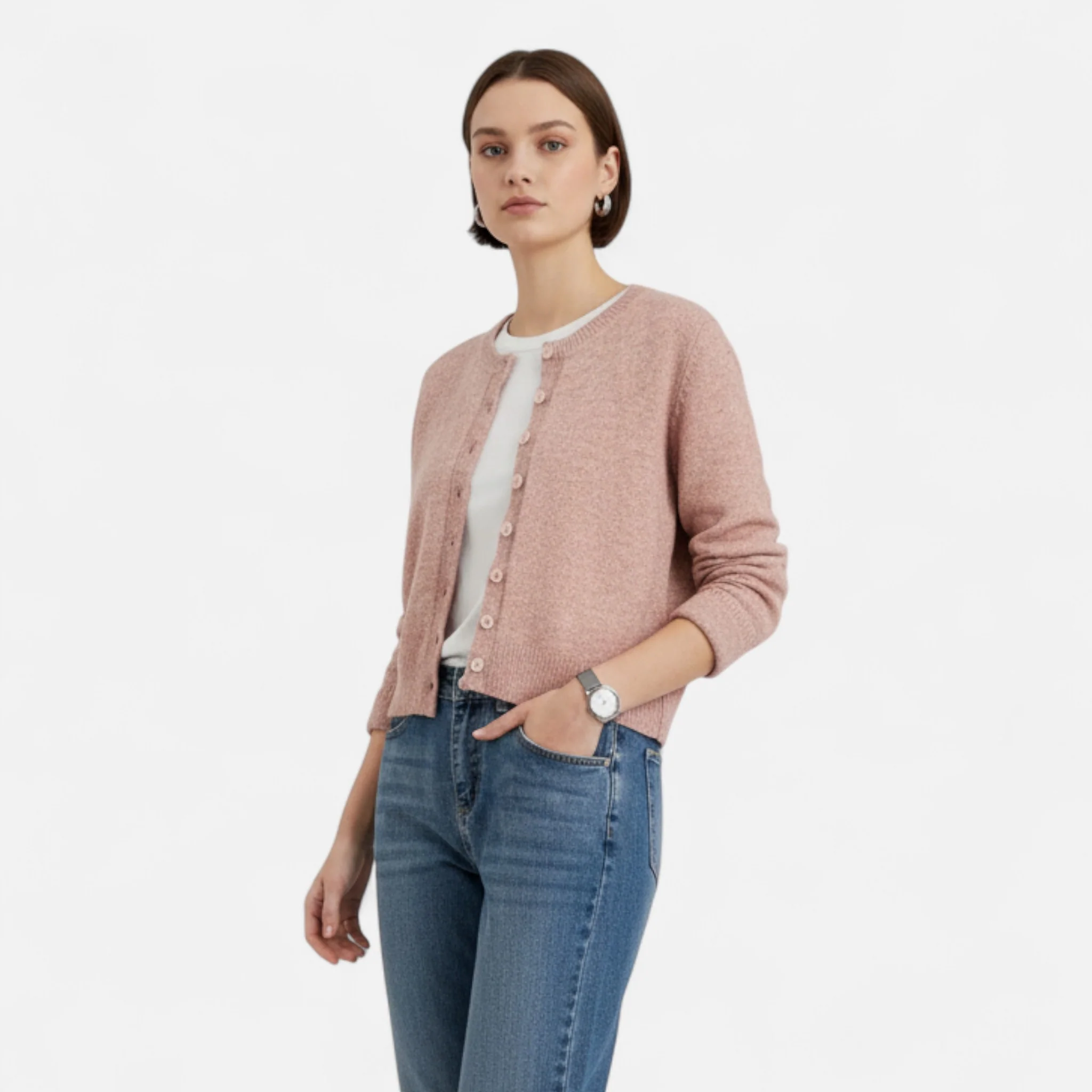 Women’s Button-Front Long Sleeve Cardigan - Image 9
