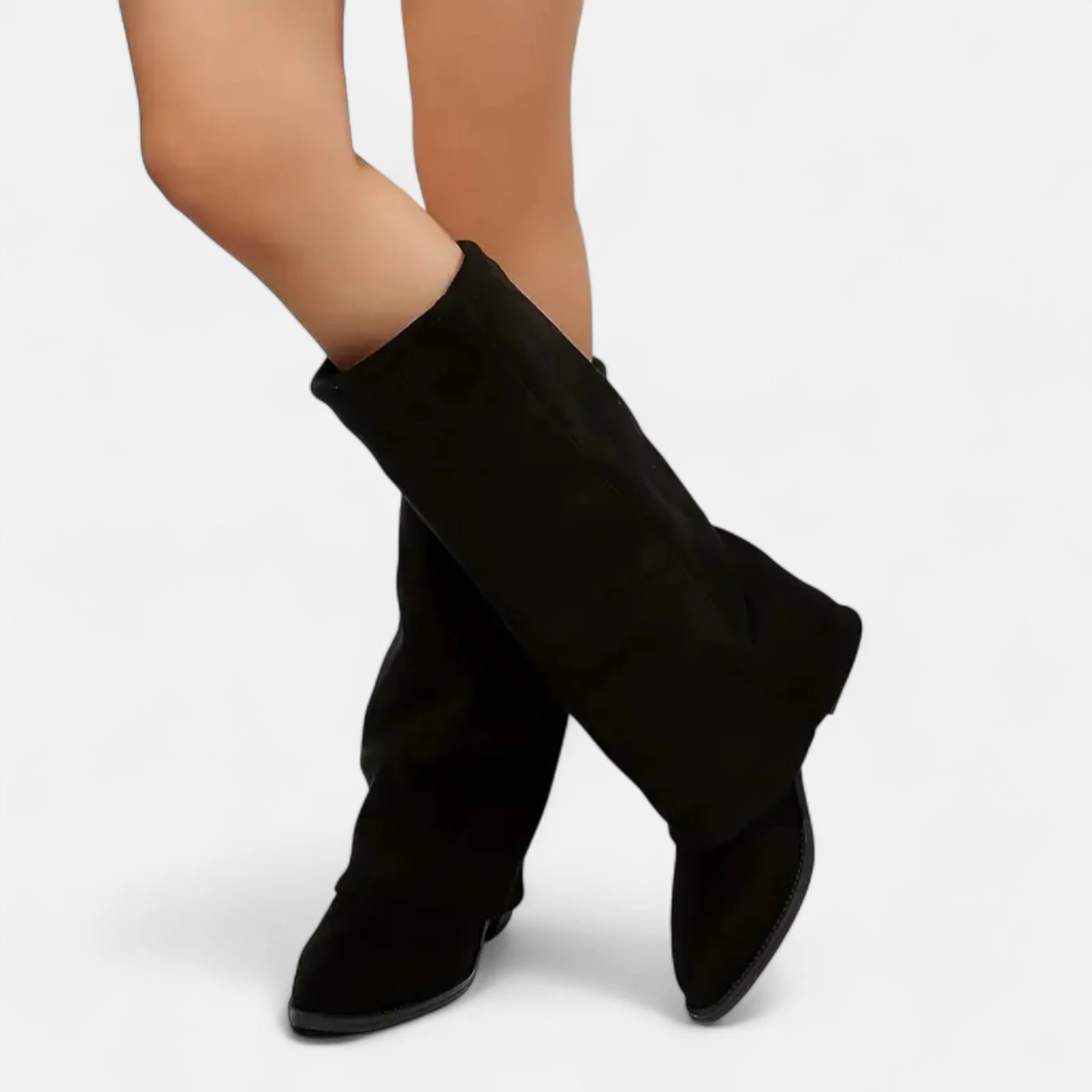 Women’s Chunky Heel Long Boots - Image 5