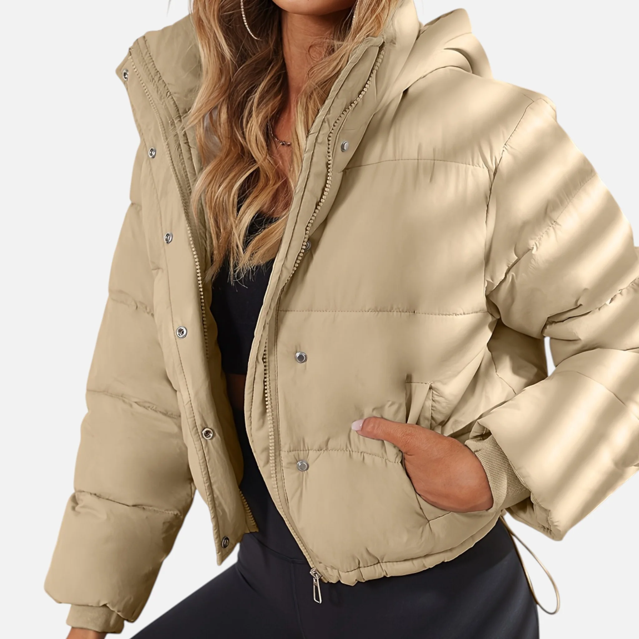 Women’s Cropped Puffer Jacket - Image 10