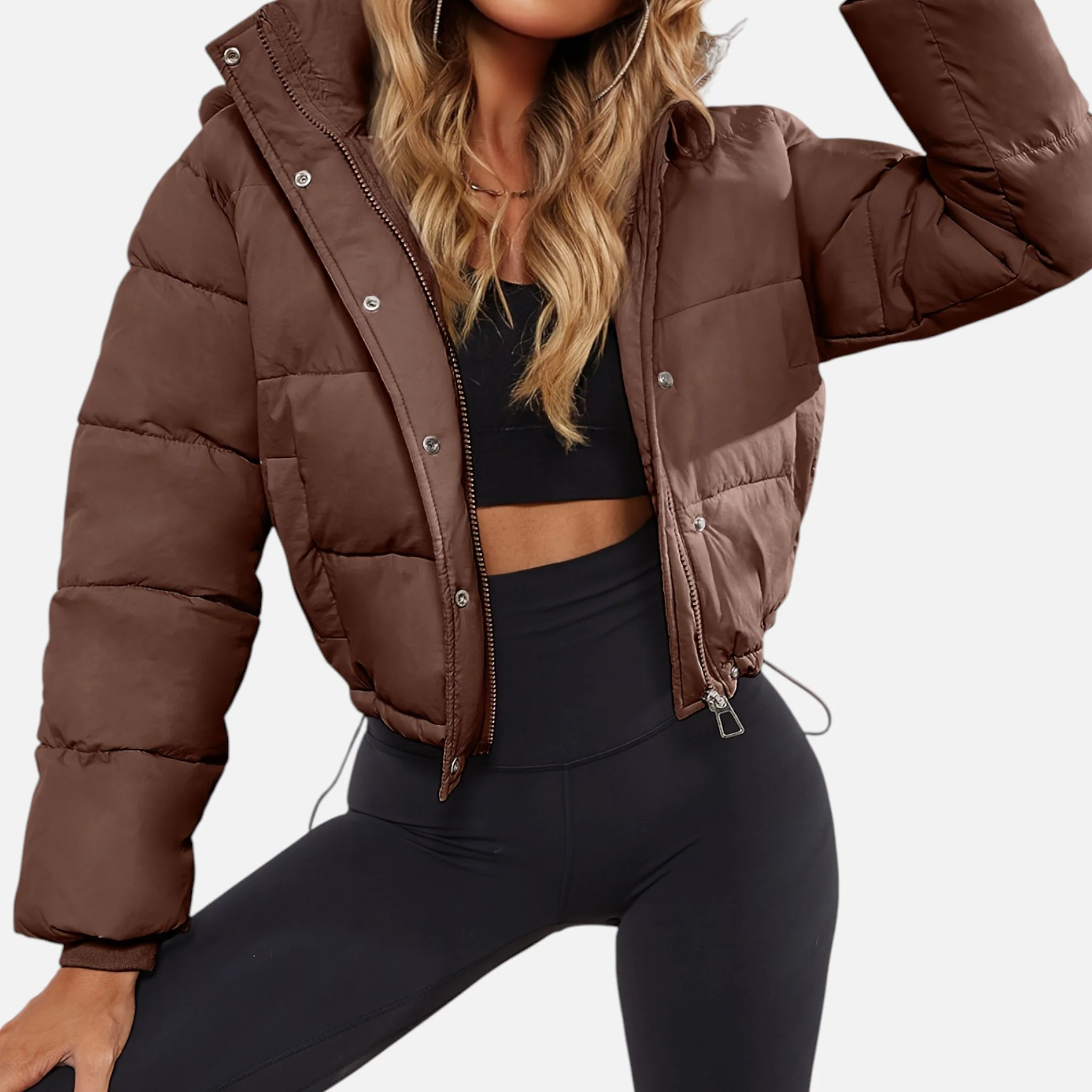 Women’s Cropped Puffer Jacket - Image 20