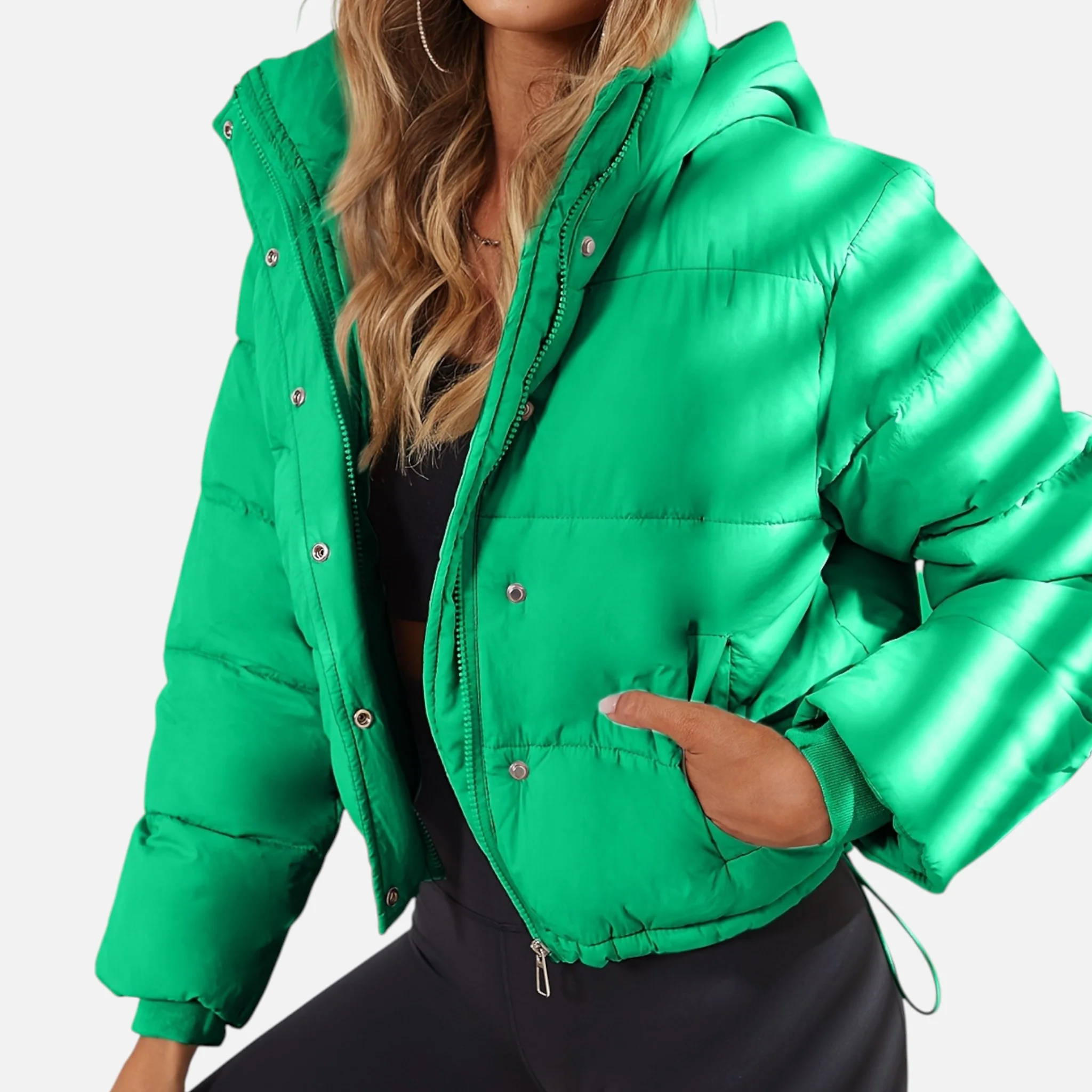 Women’s Cropped Puffer Jacket - Image 24