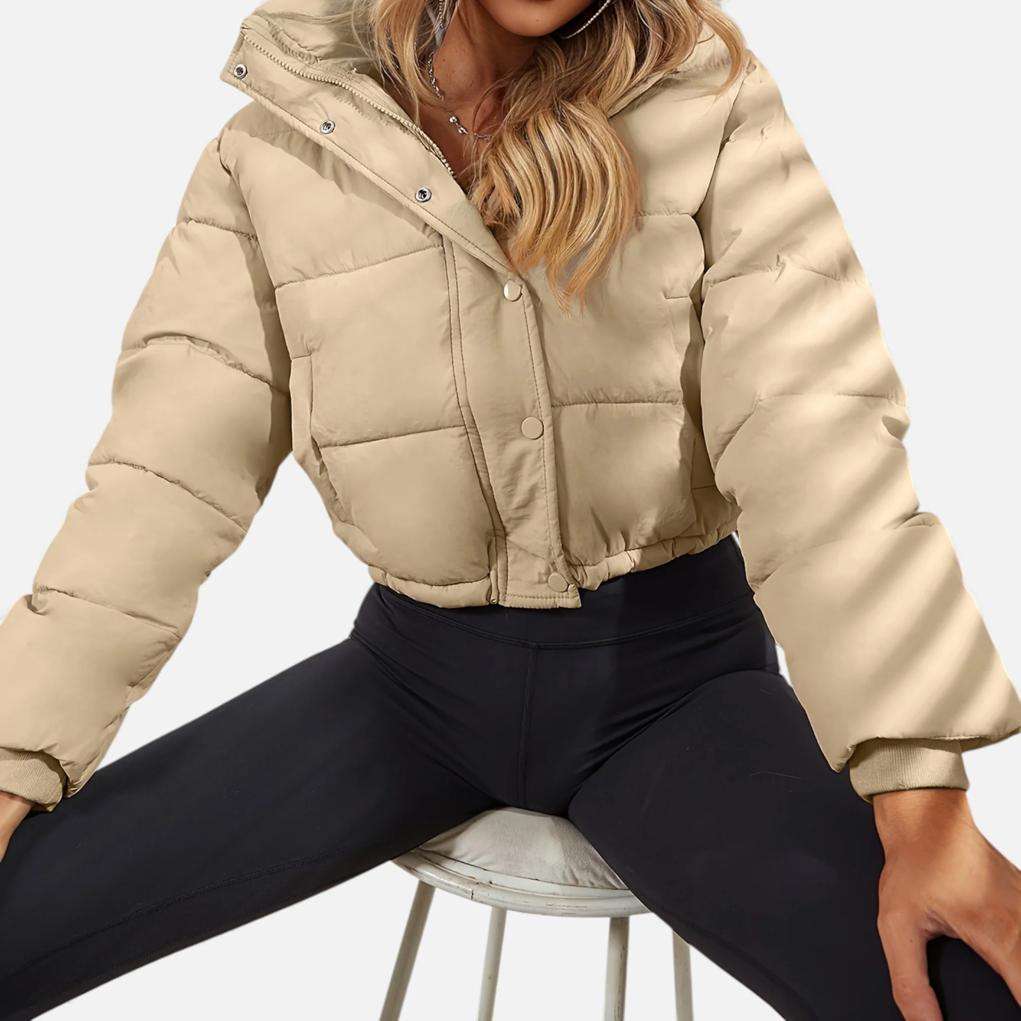 Women’s Cropped Puffer Jacket - Image 26
