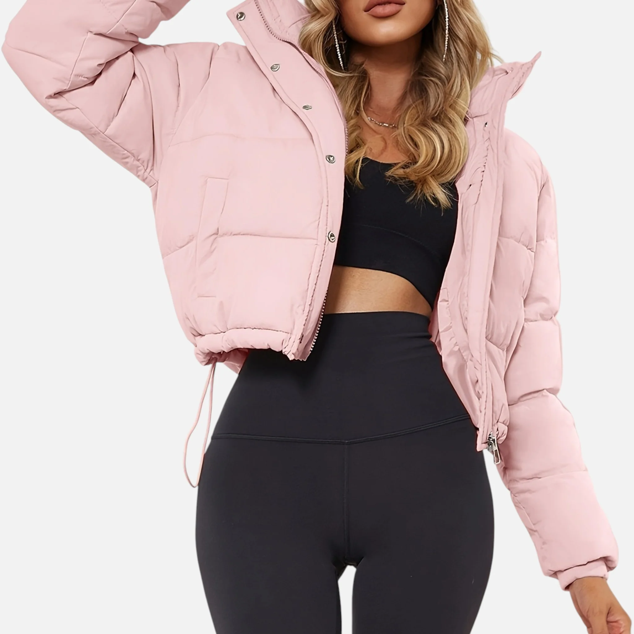 Women’s Cropped Puffer Jacket - Image 3
