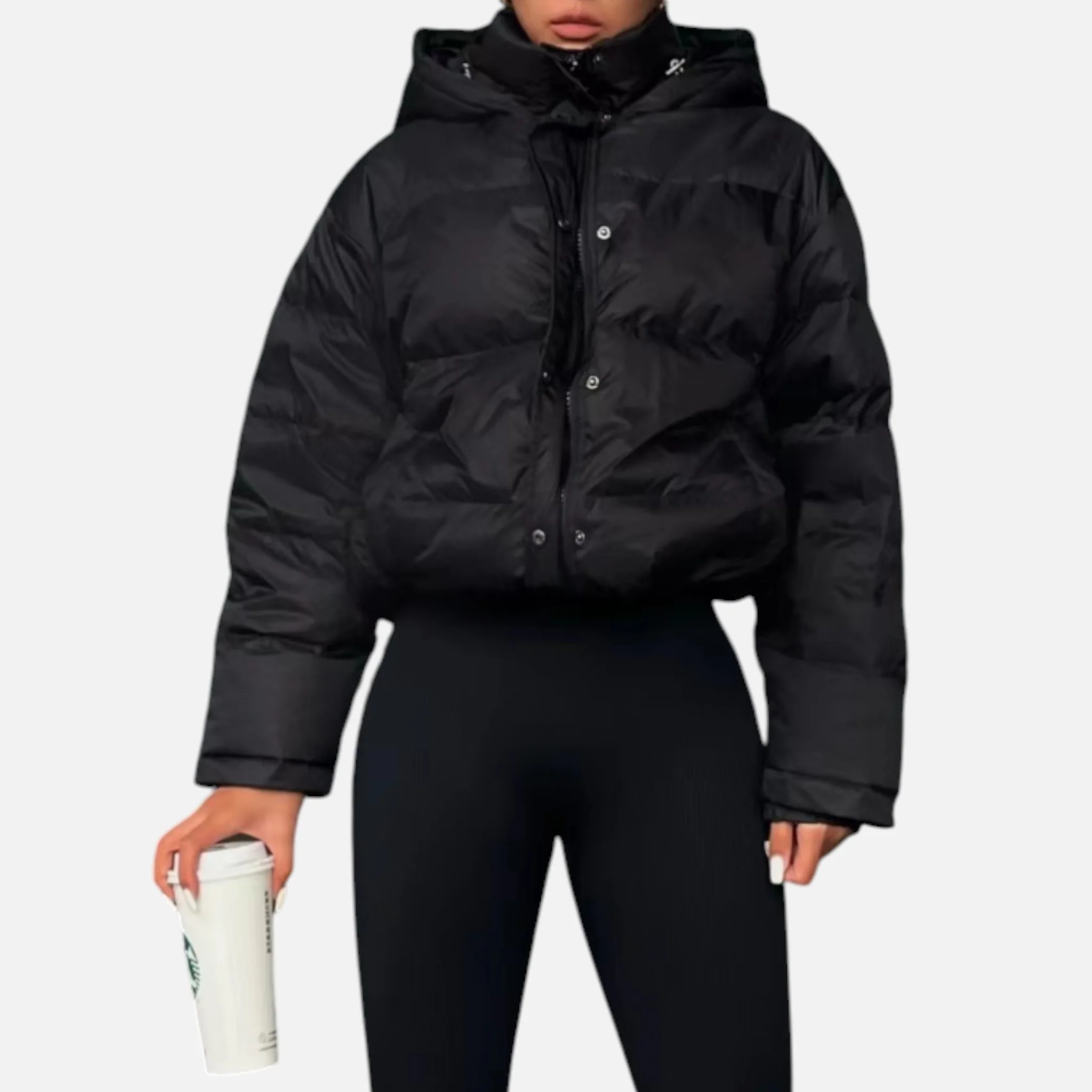 Women’s Cropped Puffer Jacket - Image 5