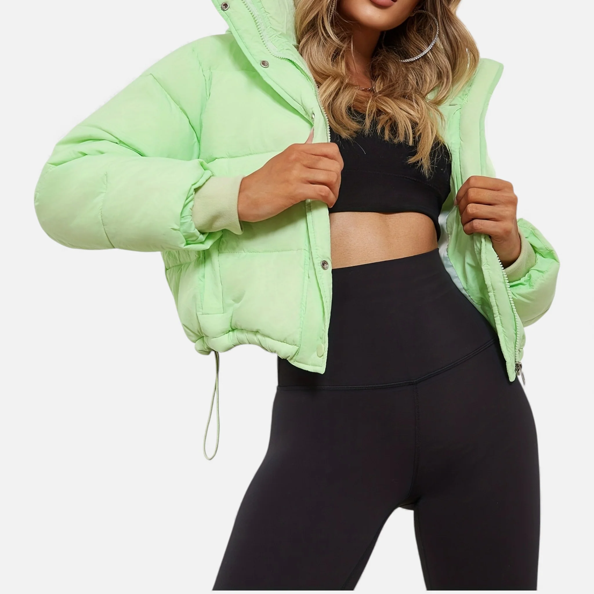 Women’s Cropped Puffer Jacket - Image 6