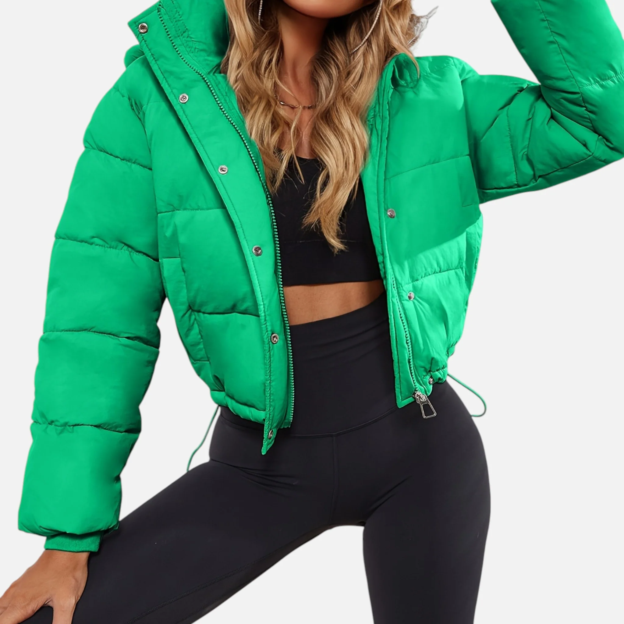 Women’s Cropped Puffer Jacket - Image 8