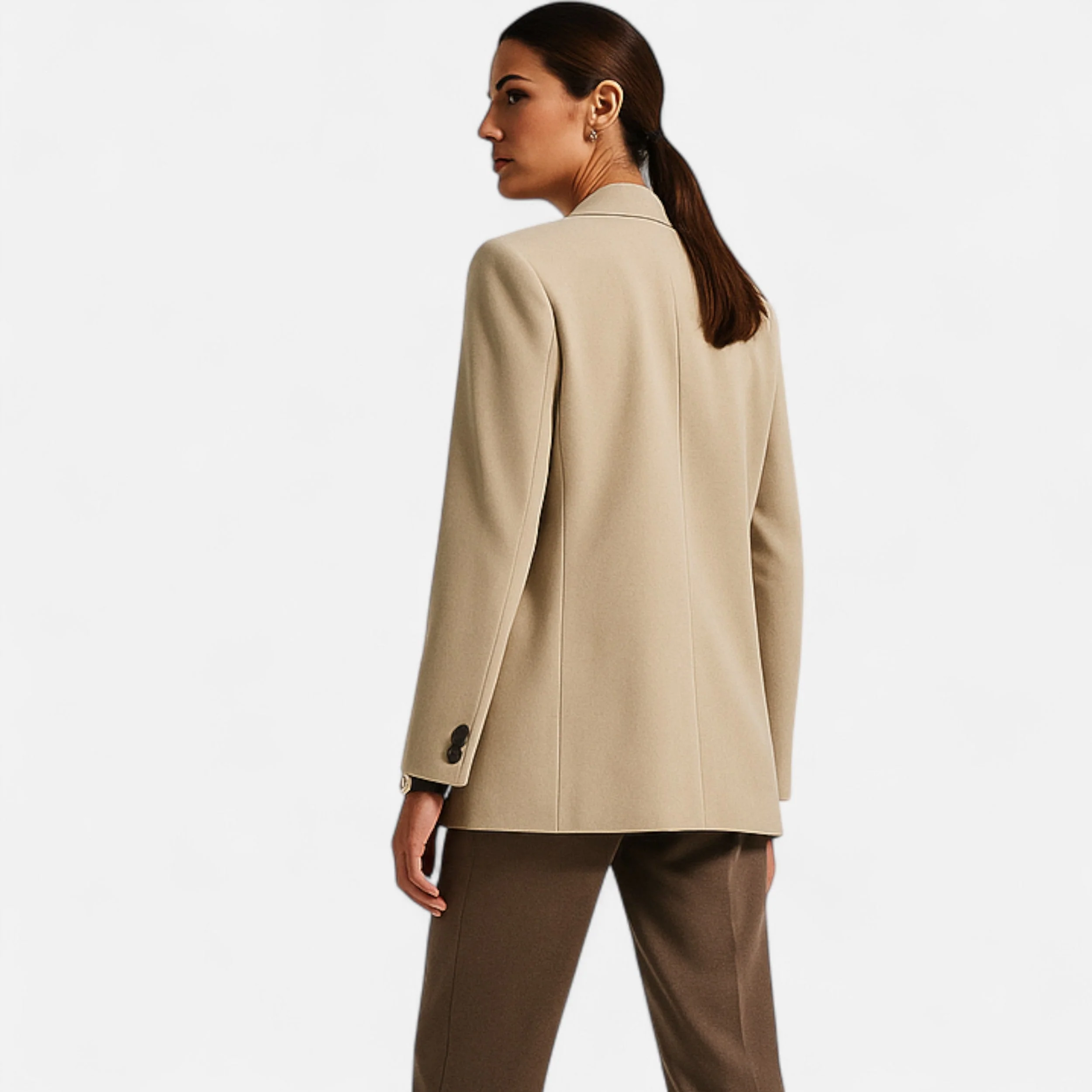 Women’s Double-Breasted Oversized Vintage Blazer - Image 4