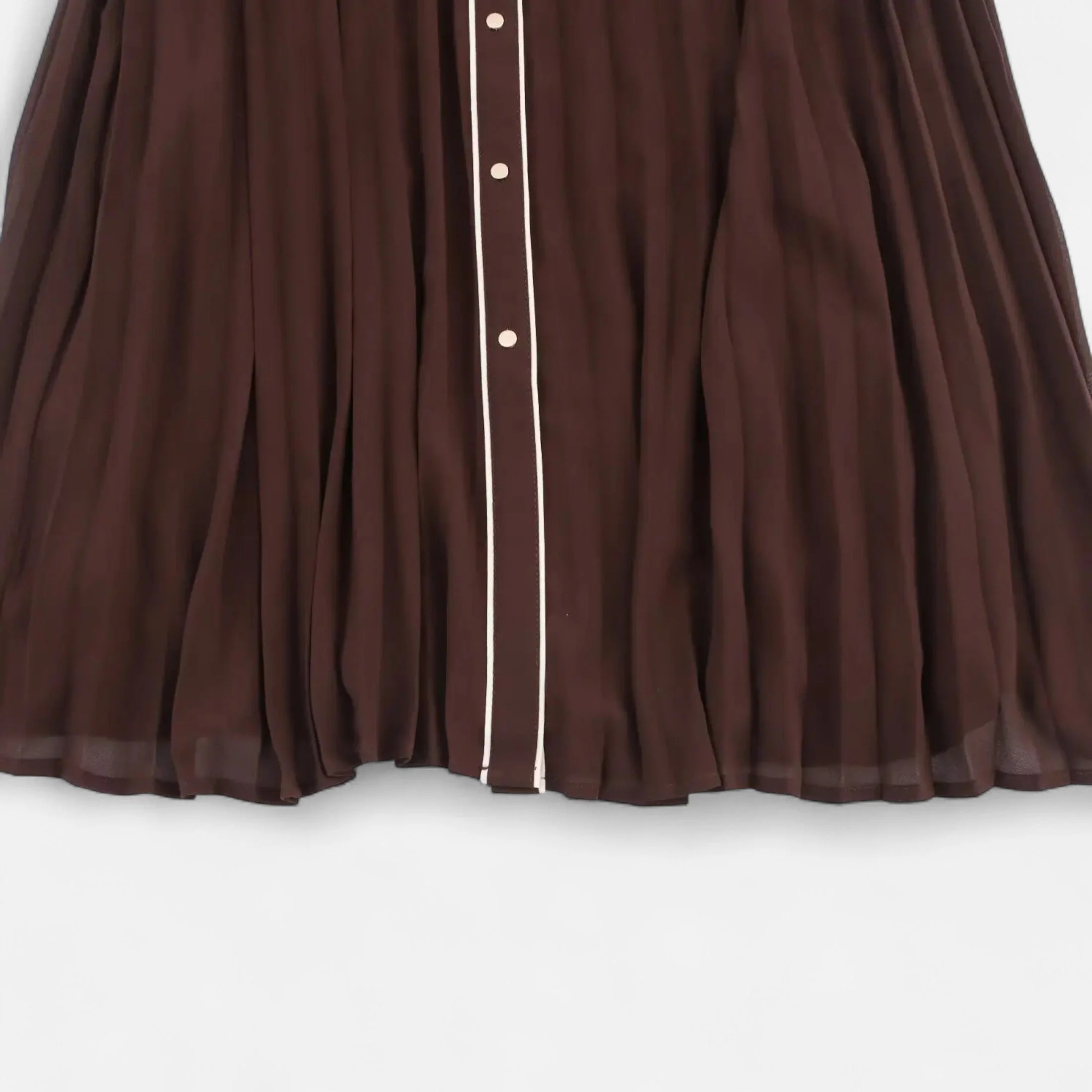 Women’s Elegant Chiffon Midi Dress with Turn Down Collar - Image 7