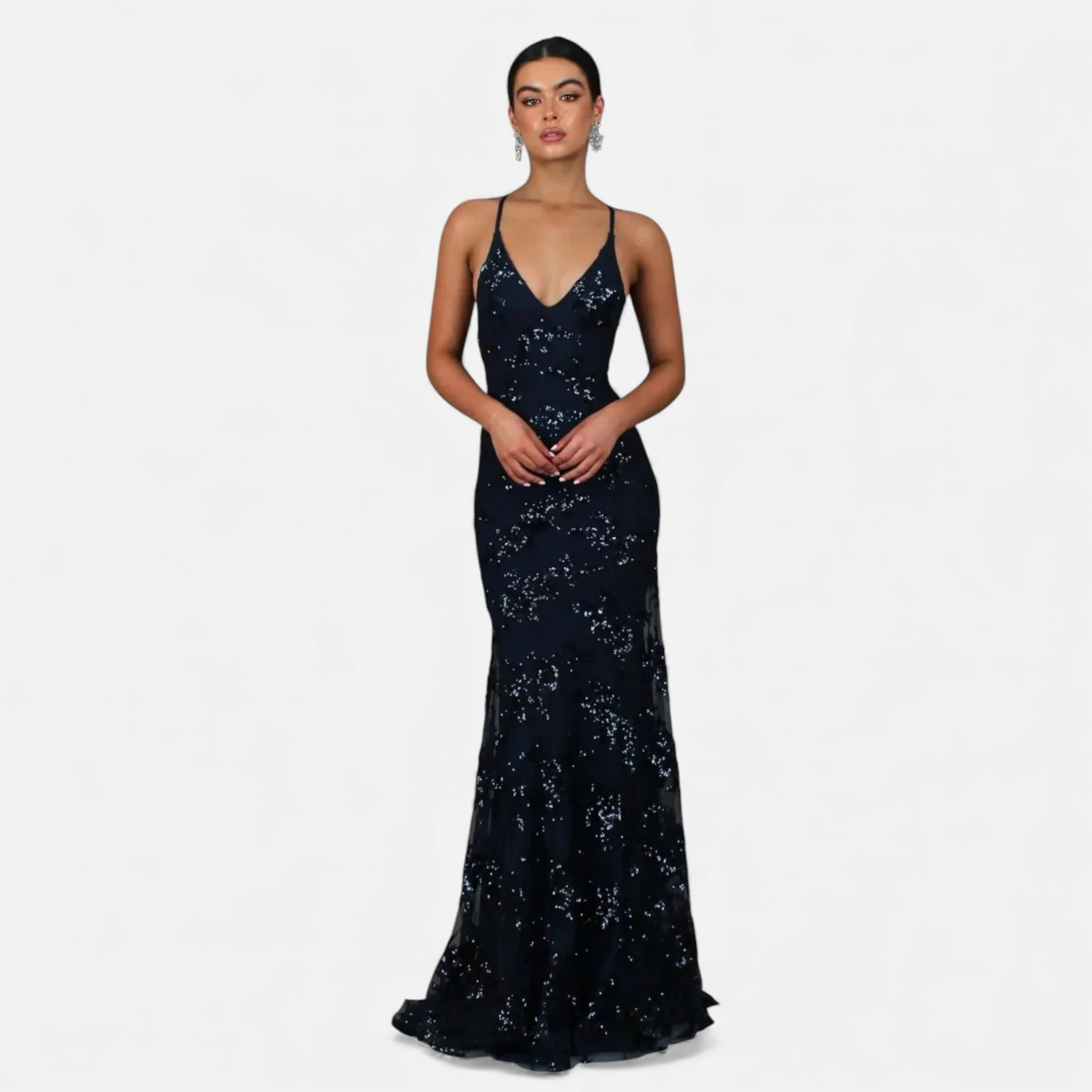 Women’s Elegant Sequin Maxi Dress - Image 2