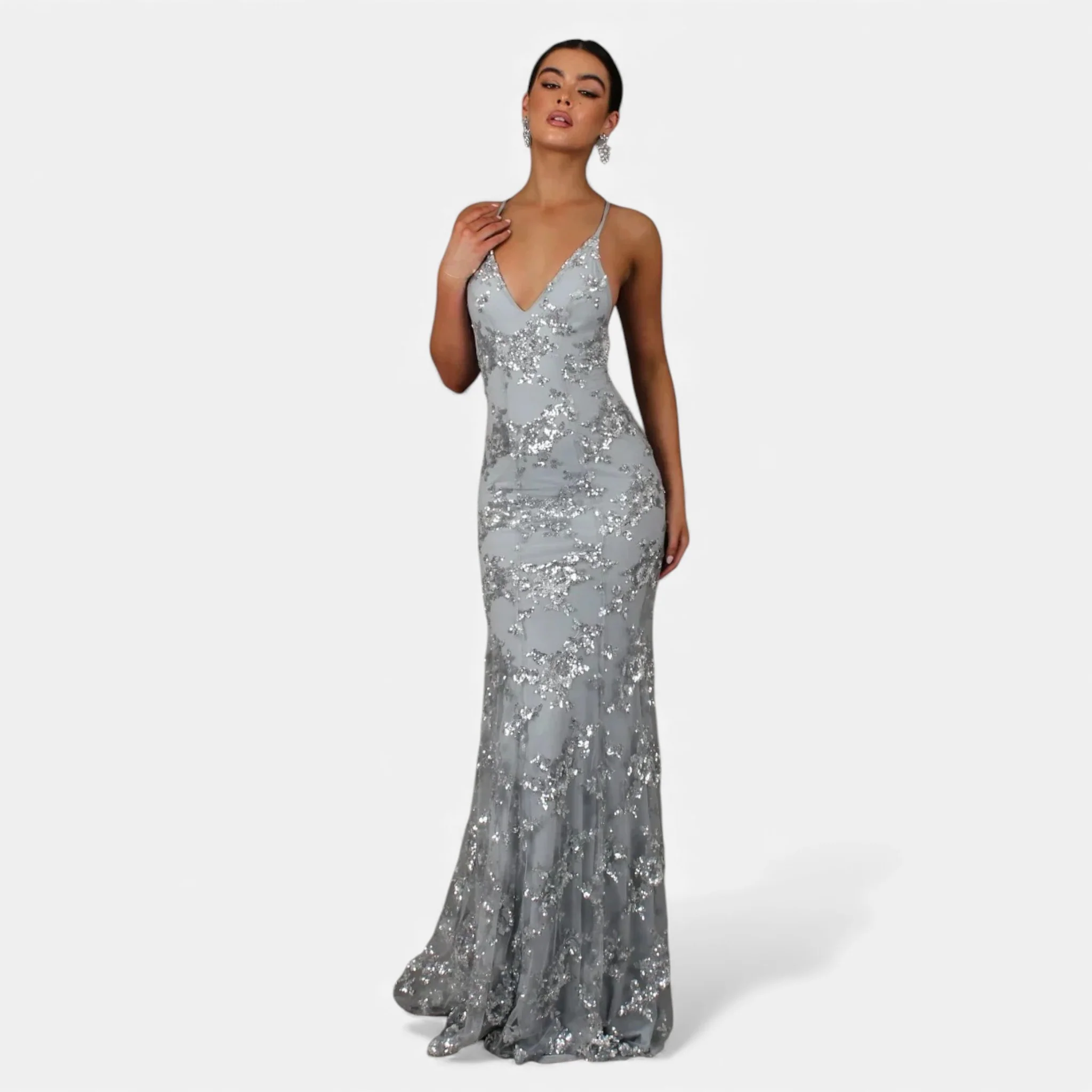 Women’s Elegant Sequin Maxi Dress - Image 3
