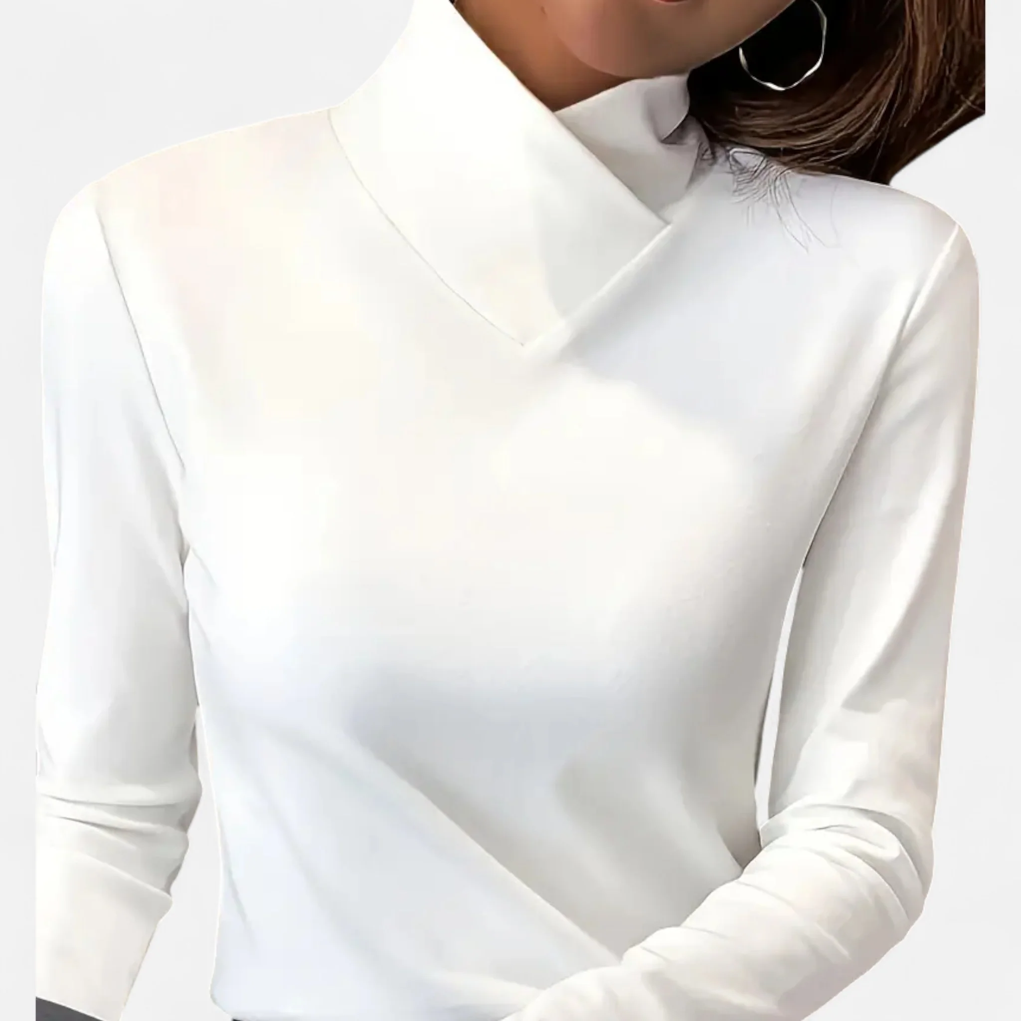 Women’s High-Neck Long-Sleeve Top - Image 4
