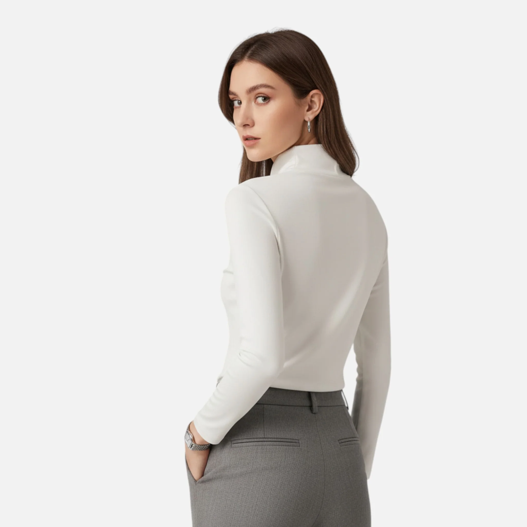 Women’s High-Neck Long-Sleeve Top - Image 6