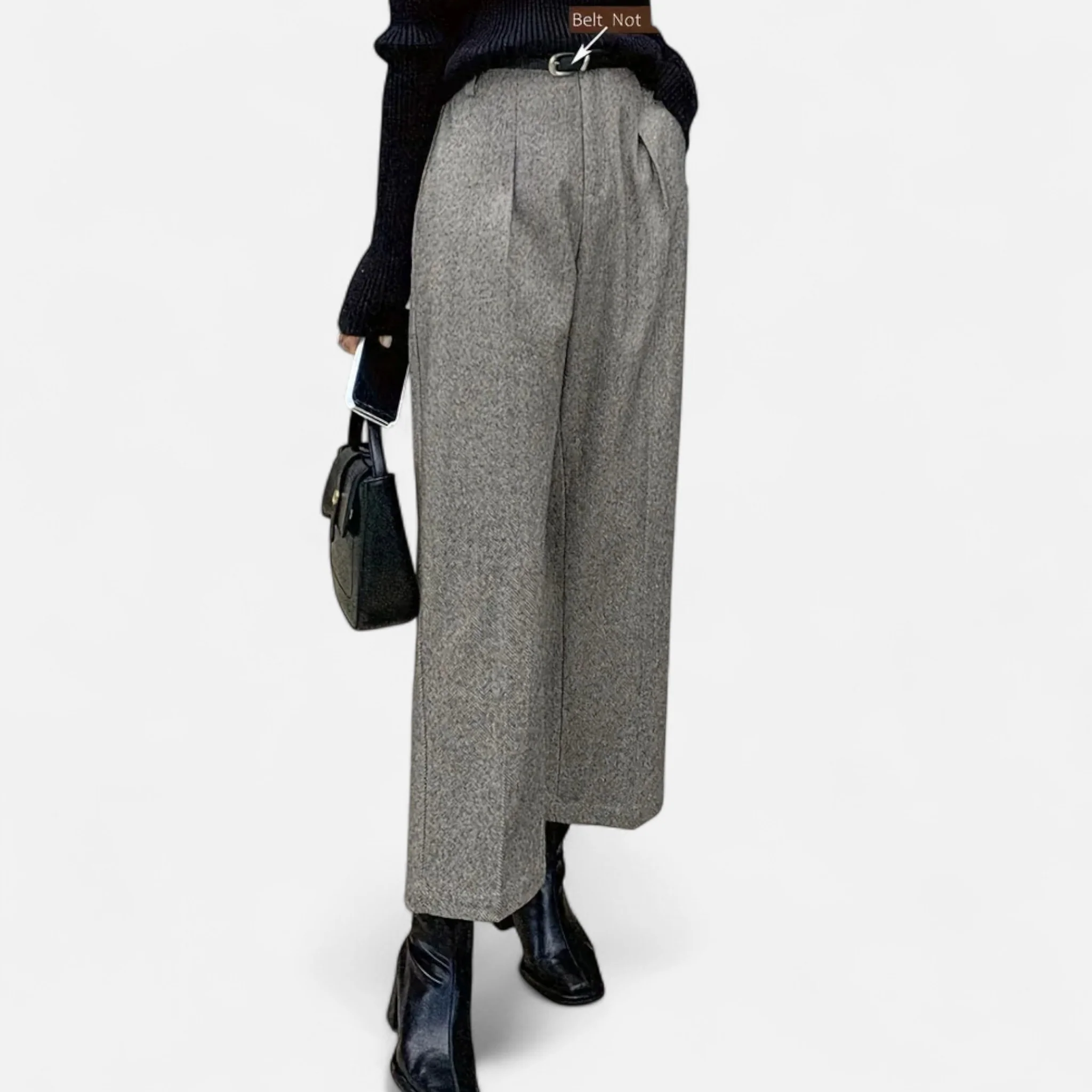 Women’s High-Waist Straight Wide-Leg Trousers - Image 4