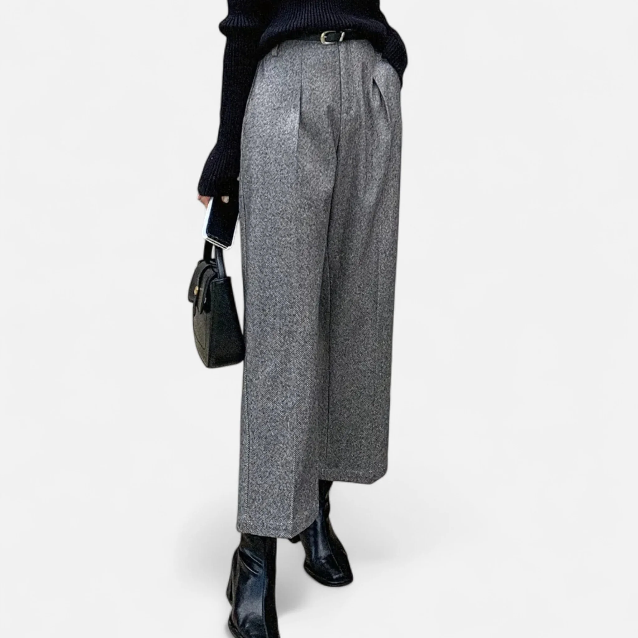 Women’s High-Waist Straight Wide-Leg Trousers - Image 5