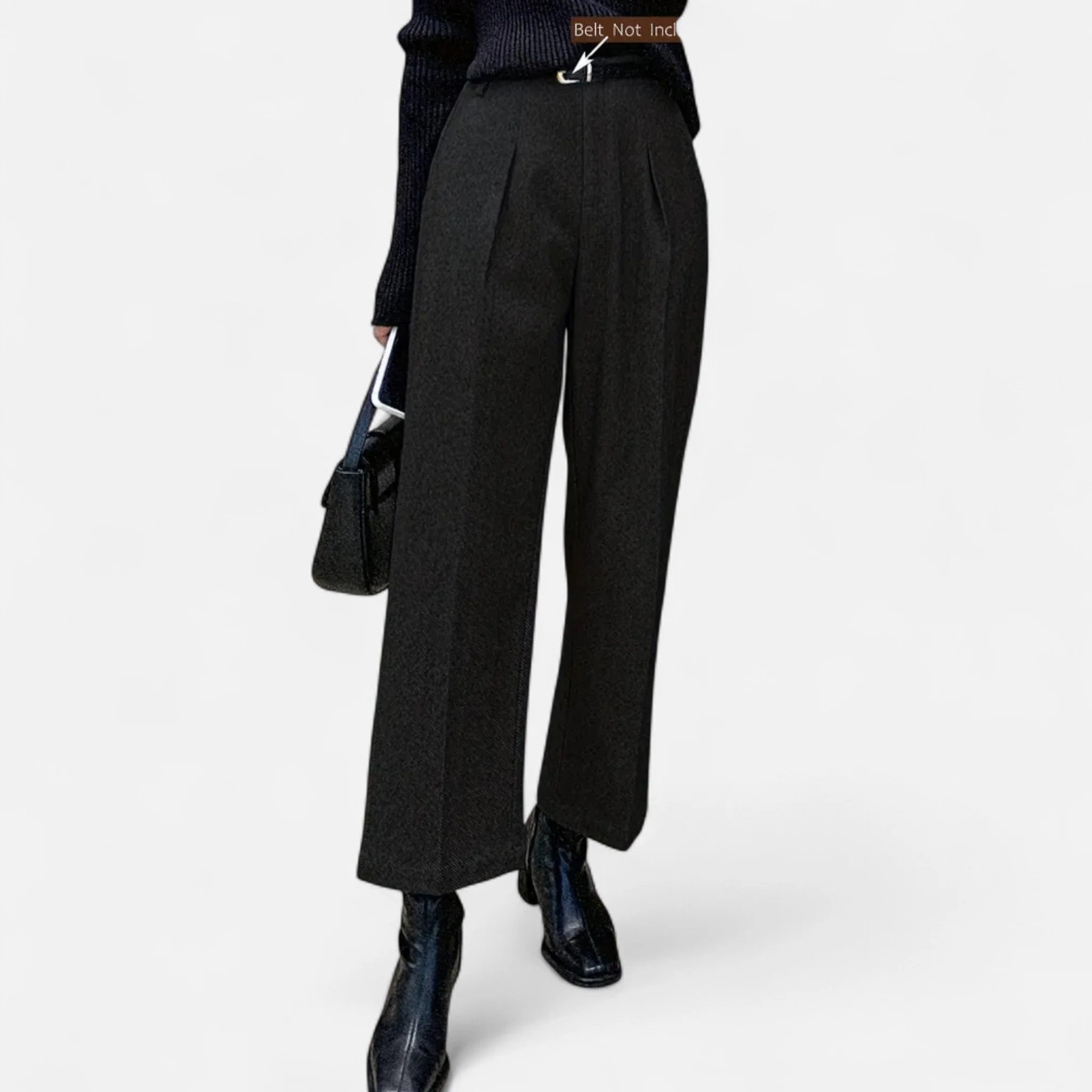 Women’s High-Waist Straight Wide-Leg Trousers - Image 6