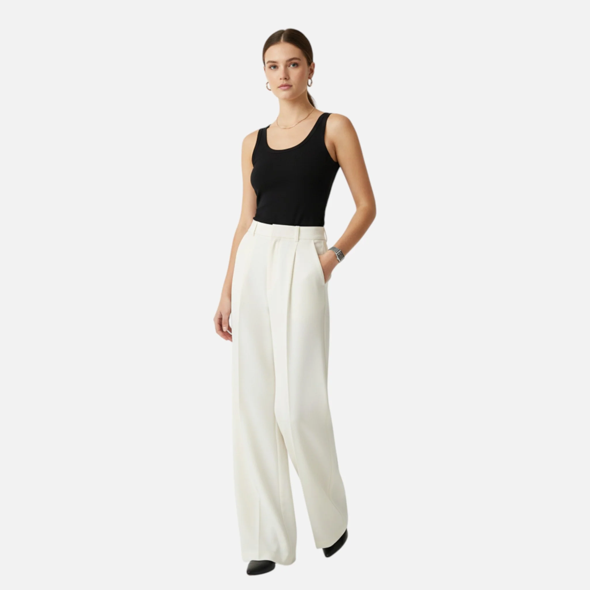 Women’s High-Waist Wide-Leg Trousers - Image 5