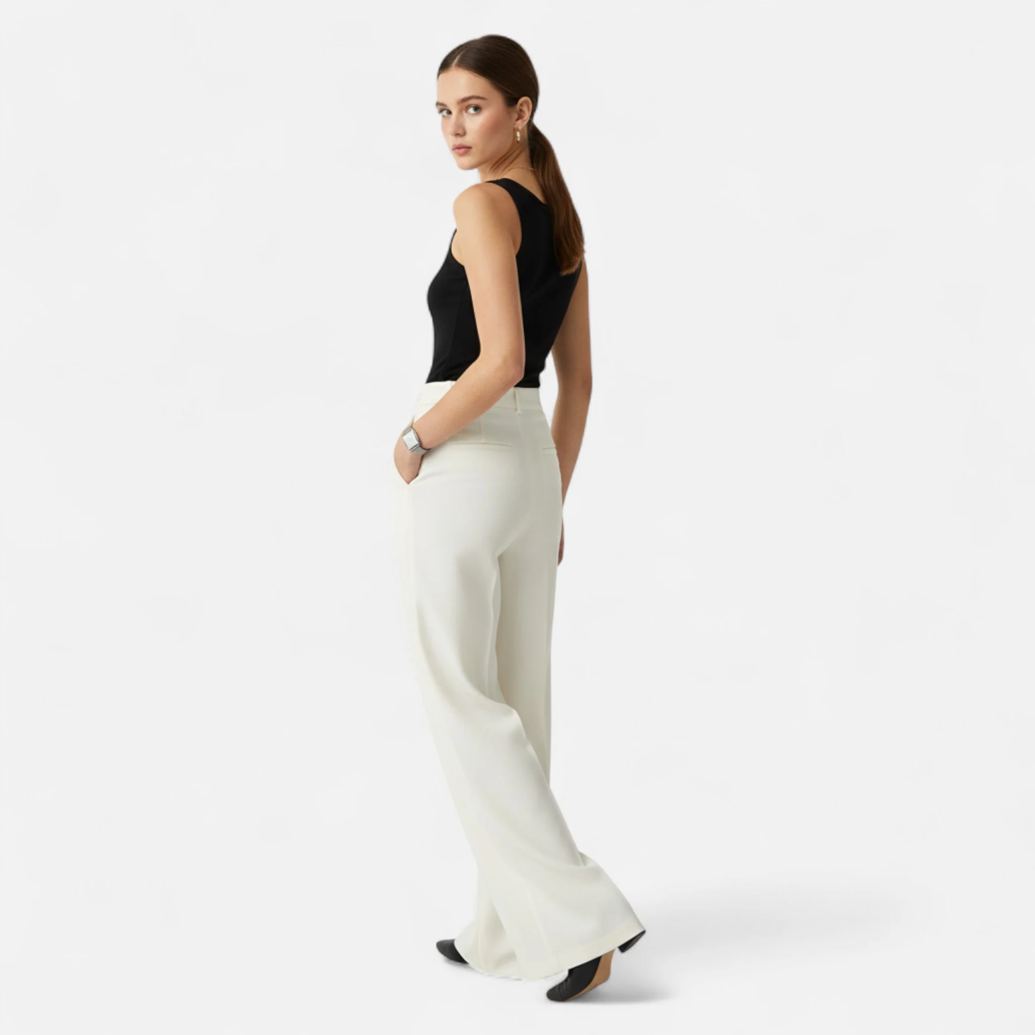 Women’s High-Waist Wide-Leg Trousers - Image 6