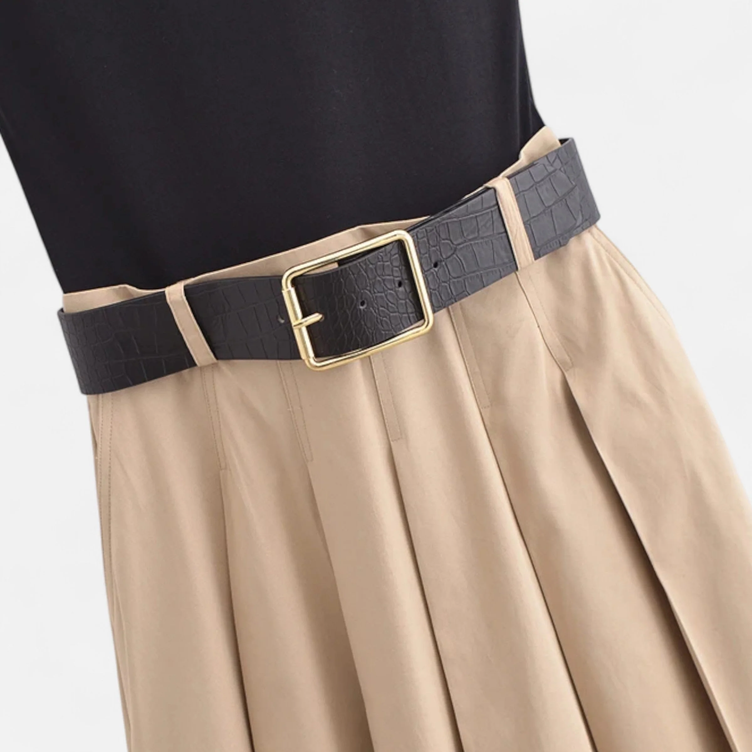 Women’s Knitted Midi Dress with belt - Image 3